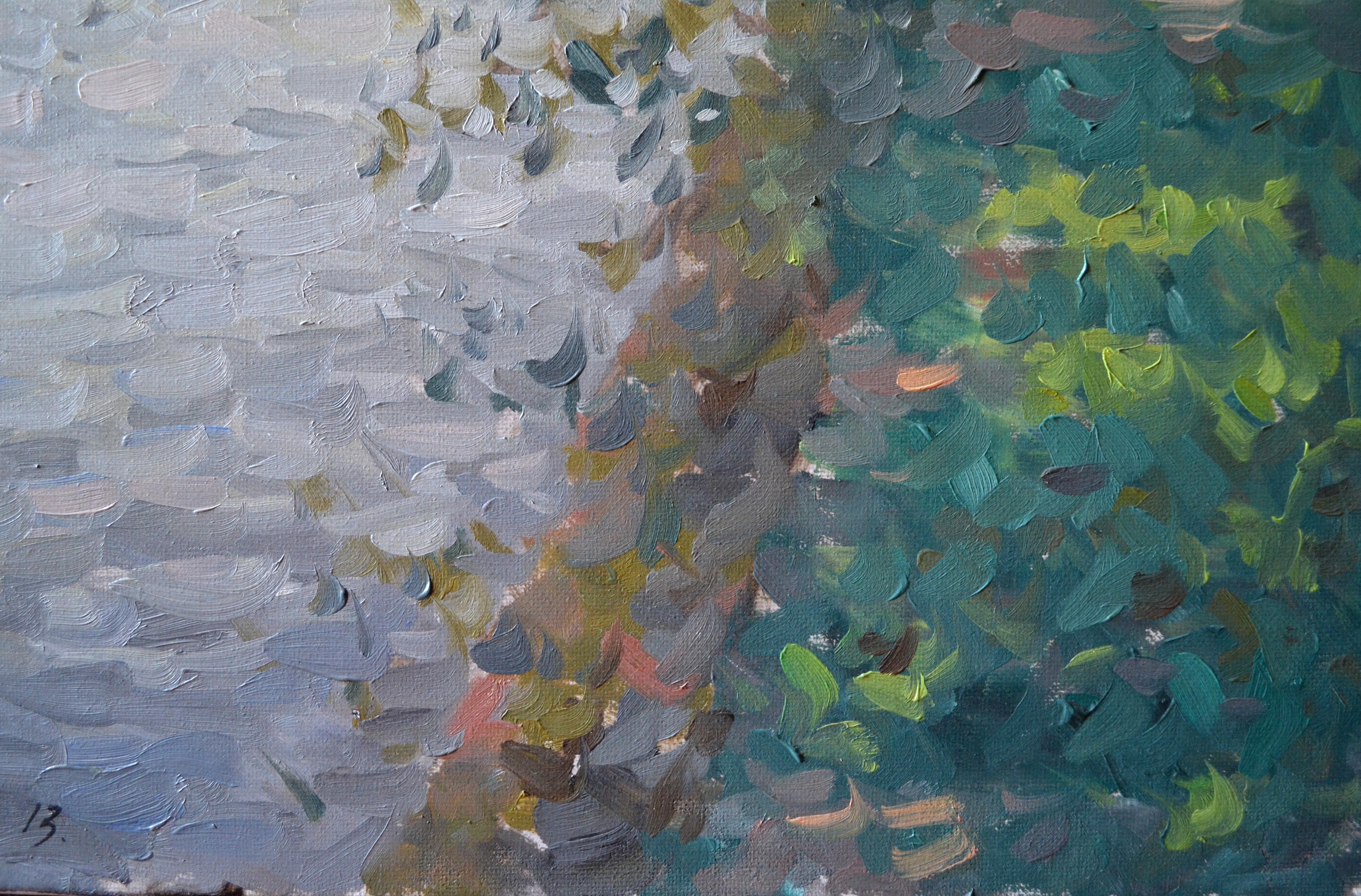 Ribera del Meno en verano - Painting Realista de Dmitry Evtushenko