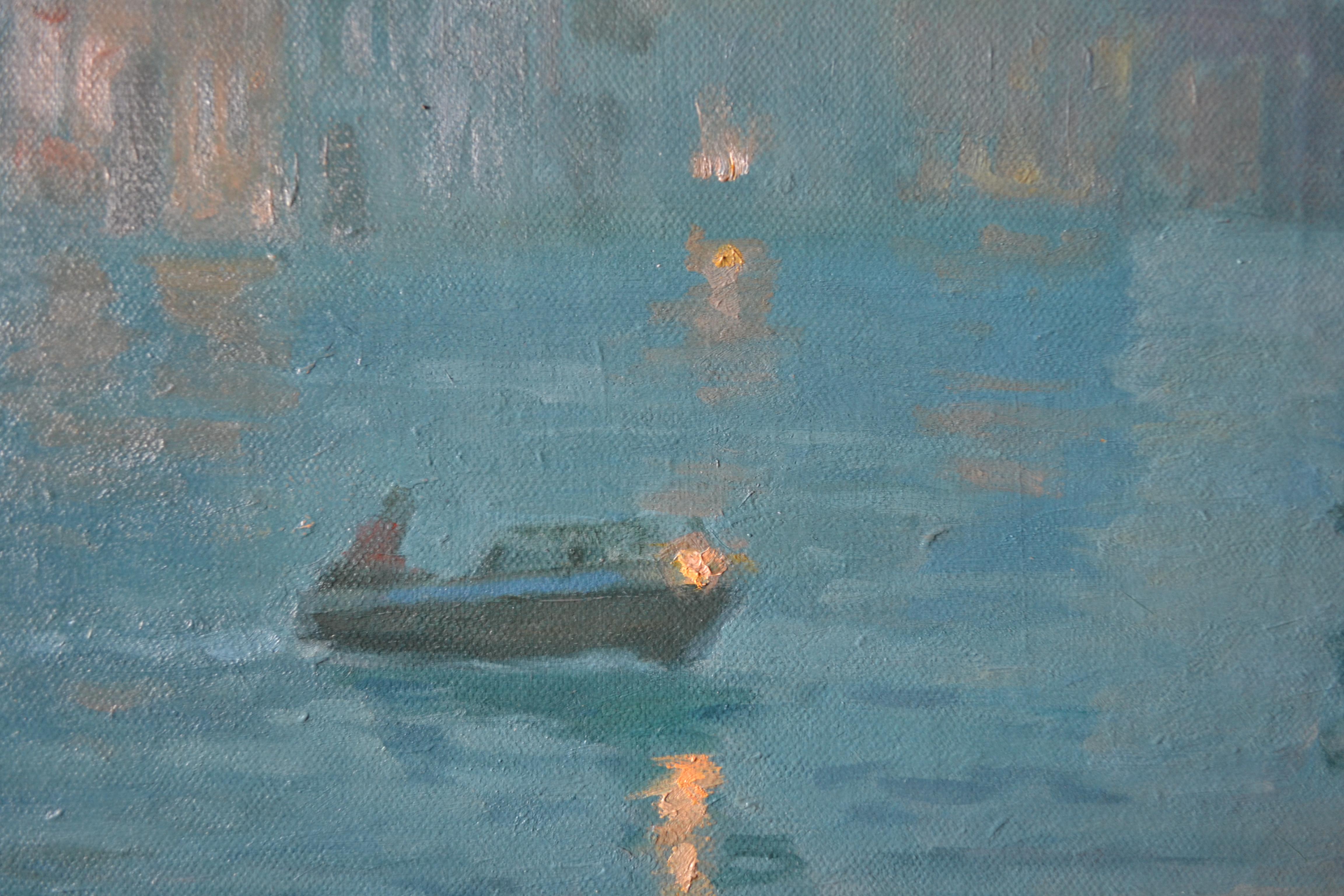 Frühmorgens auf dem Canal Grande in Venedig im Angebot 5