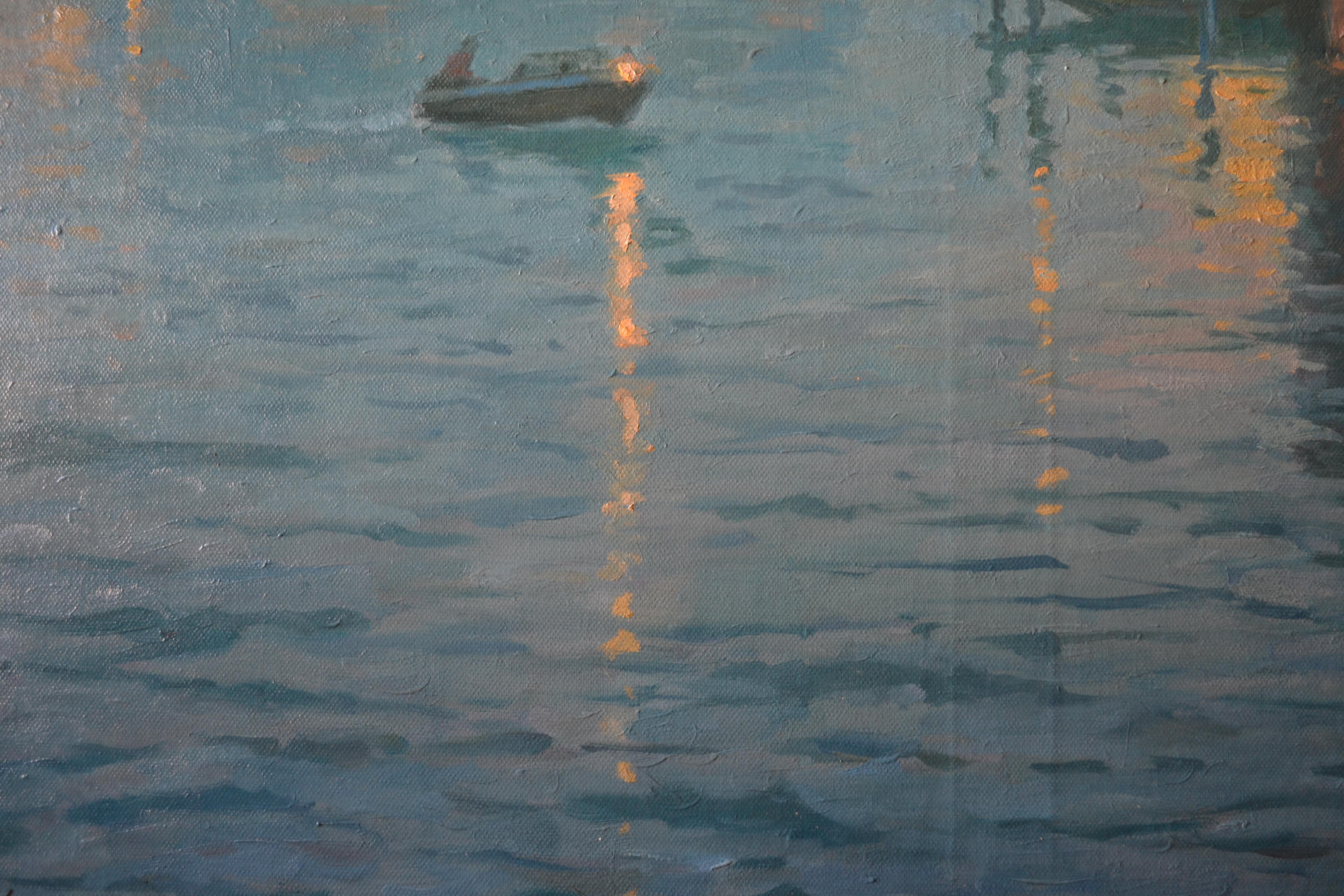 Frühmorgens auf dem Canal Grande in Venedig im Angebot 8
