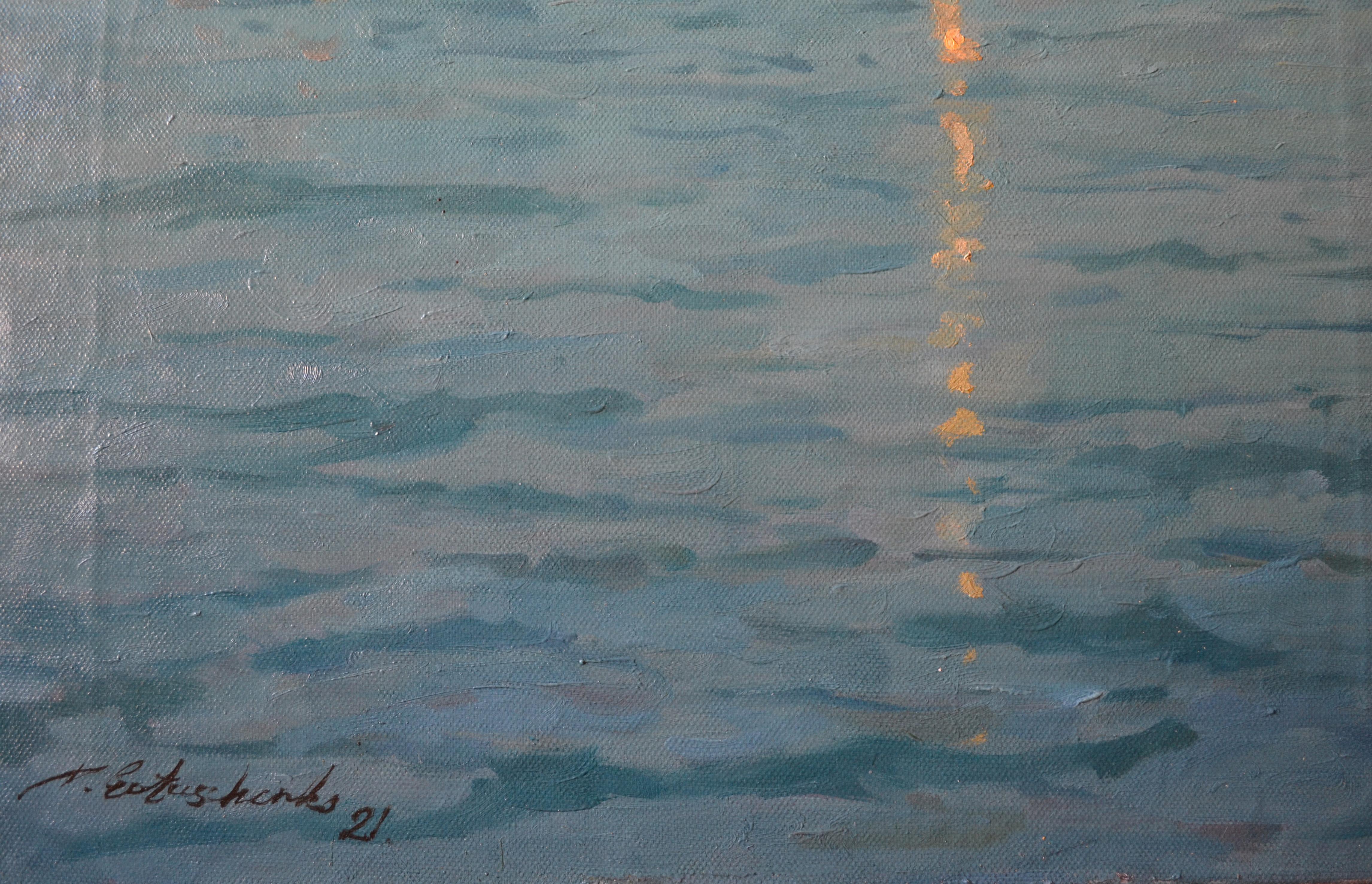 Frühmorgens auf dem Canal Grande in Venedig im Angebot 9