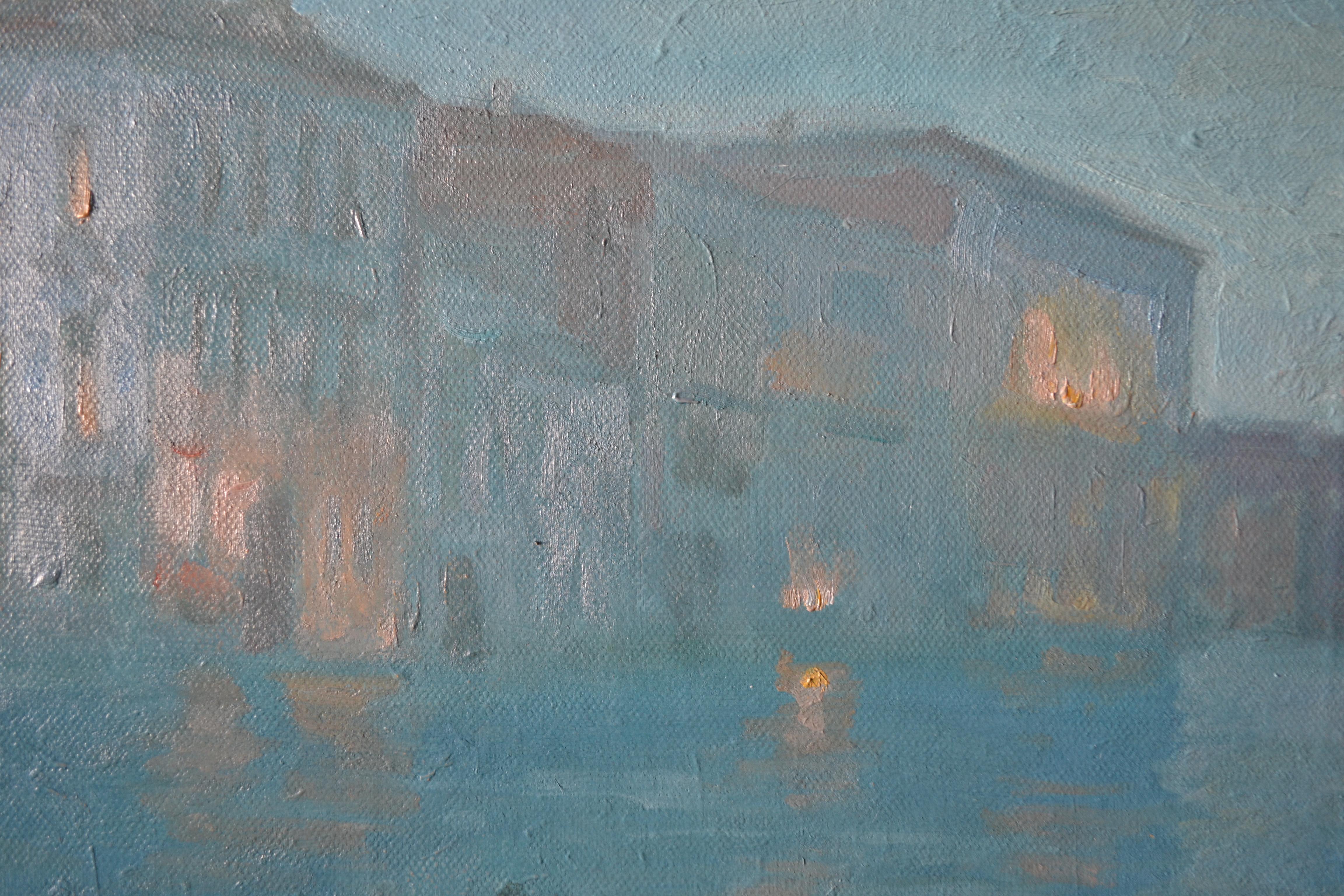 Frühmorgens auf dem Canal Grande in Venedig im Angebot 1