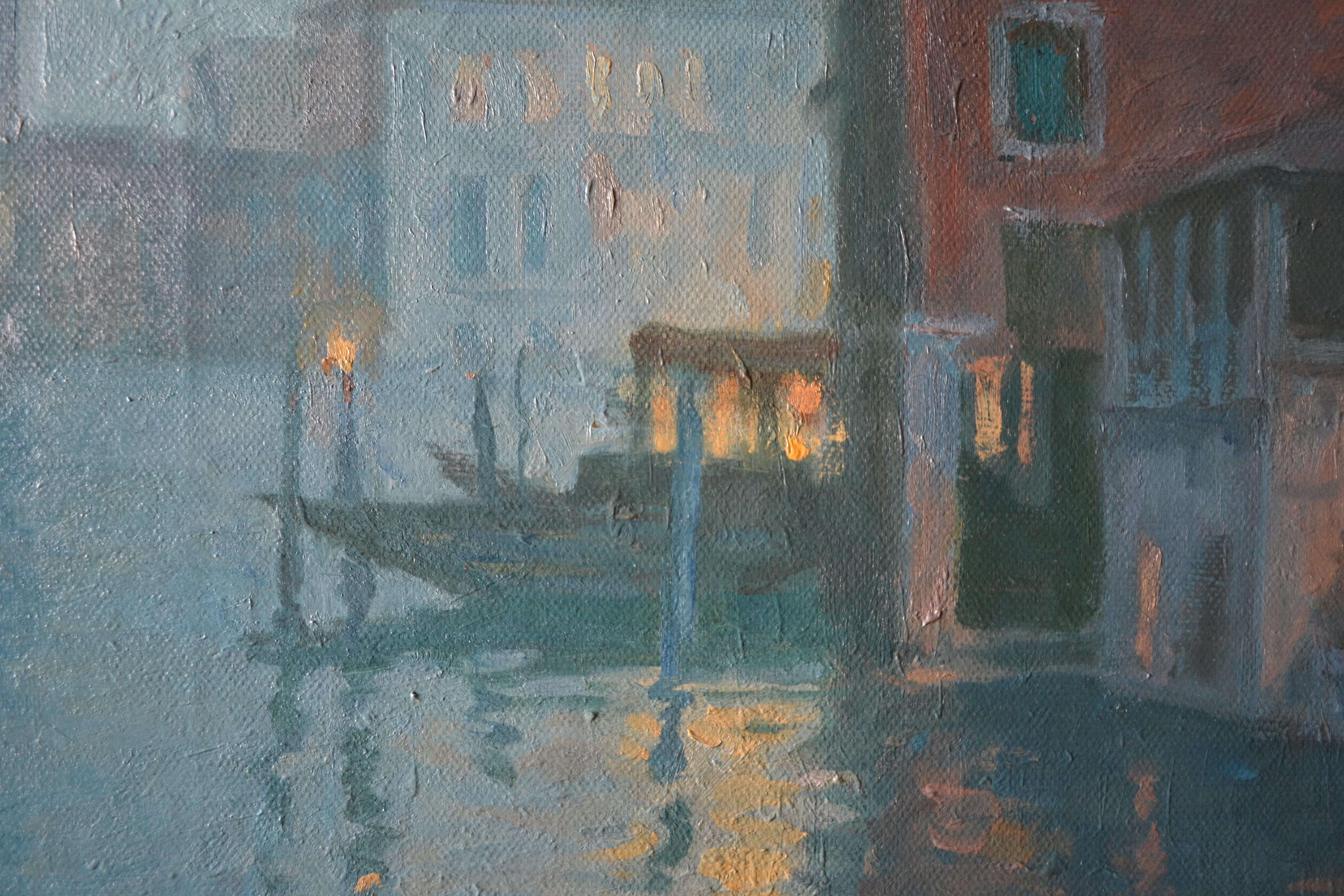 Frühmorgens auf dem Canal Grande in Venedig im Angebot 2
