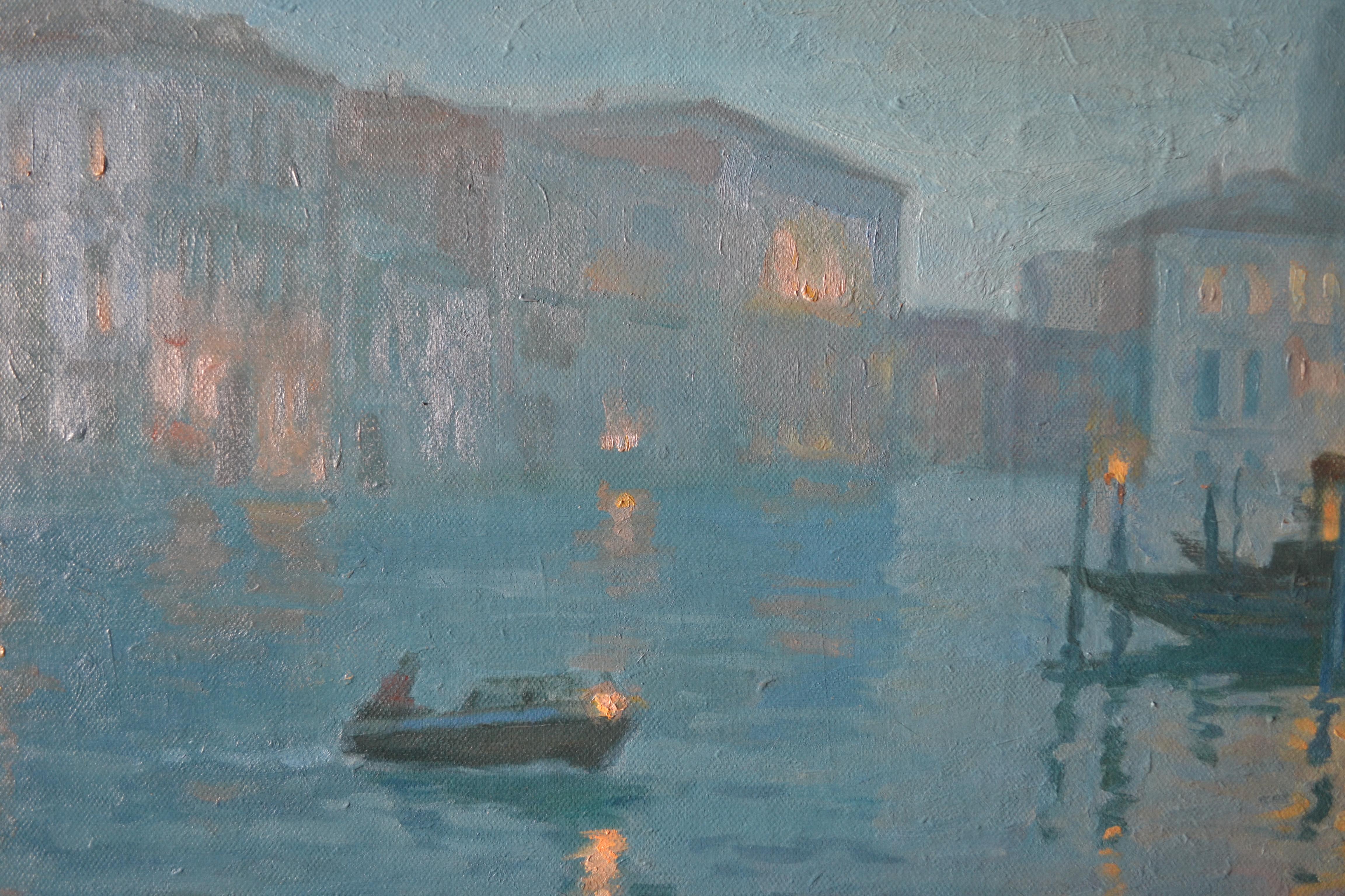 Frühmorgens auf dem Canal Grande in Venedig im Angebot 3