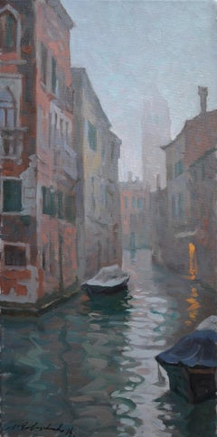 Clocher de Frari dans le brouillard