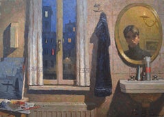 In a hotel room. Venice