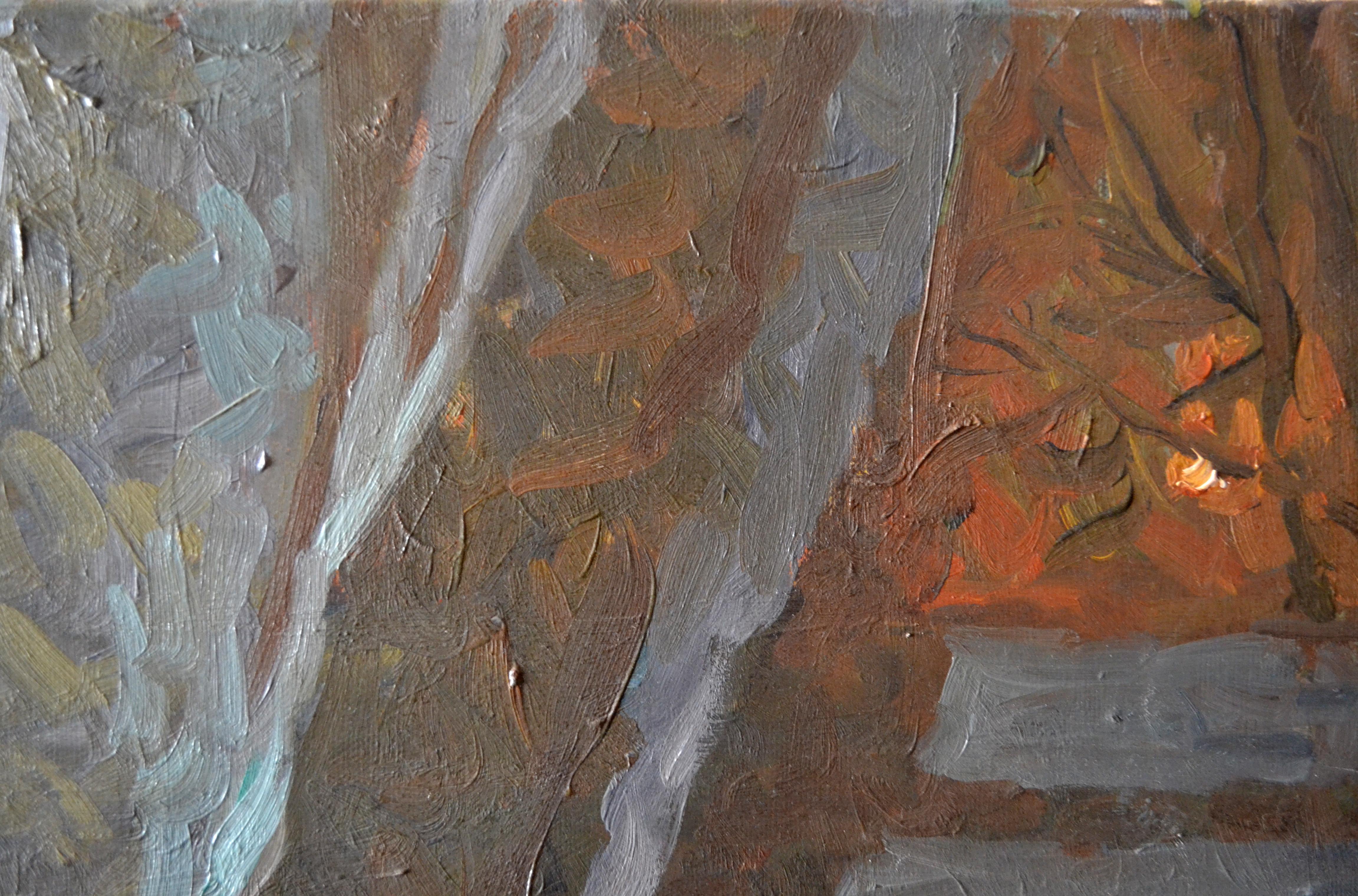It got dark - Realist Painting by Dmitry Evtushenko