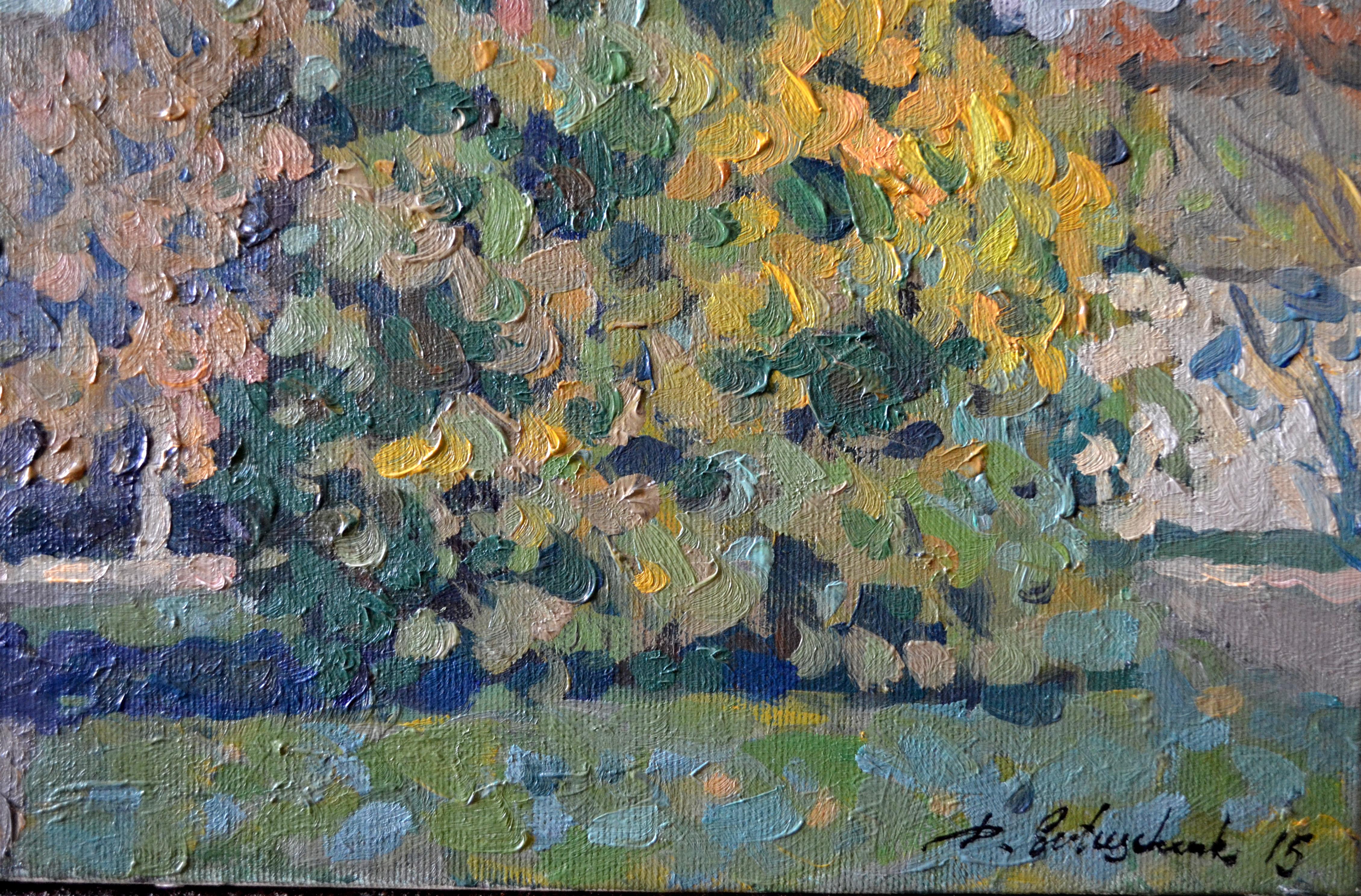 Près du monastère - Réalisme Painting par Dmitry Evtushenko