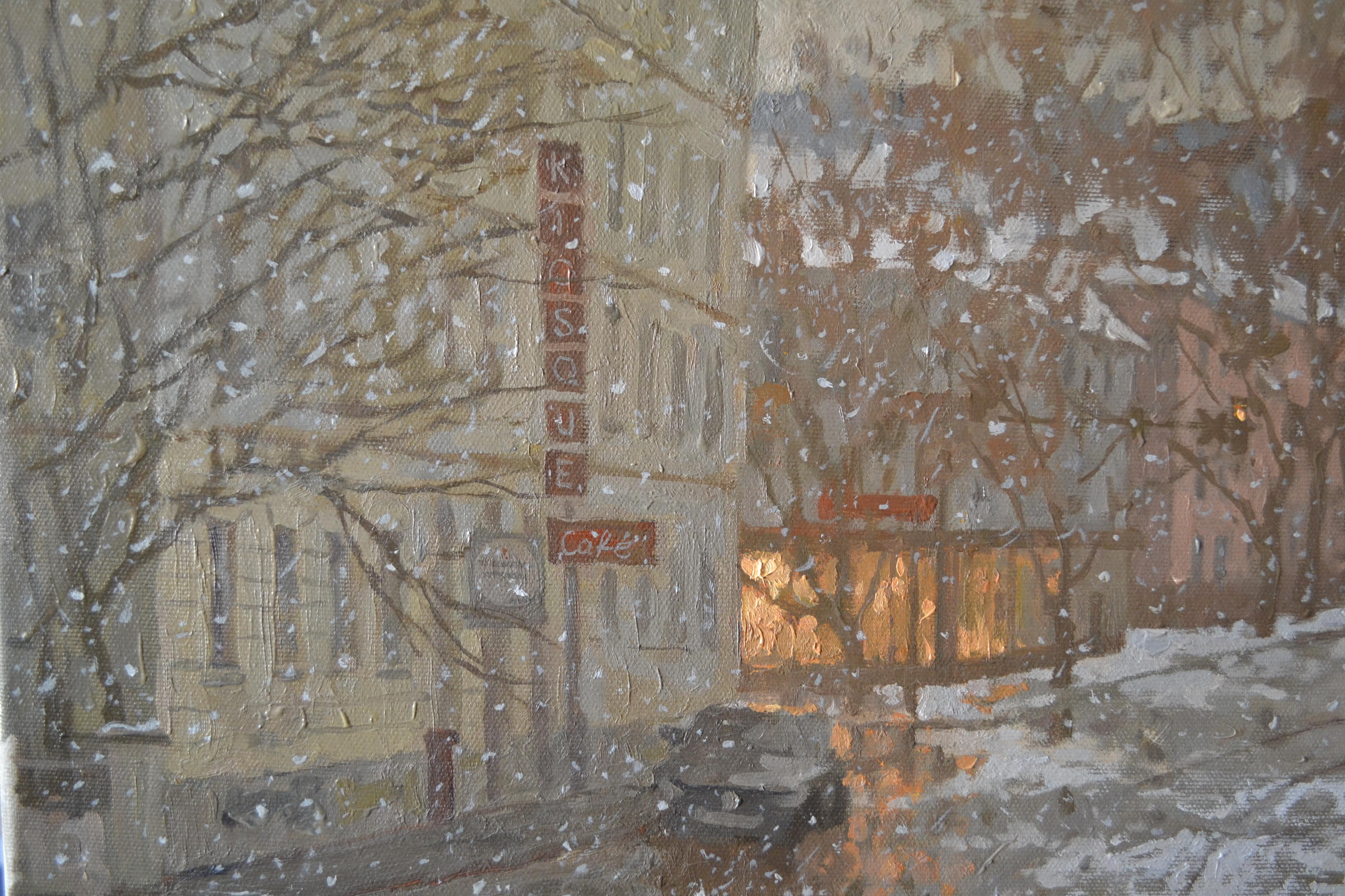Silvester in einer bayerischen Provinzstadt – Painting von Dmitry Evtushenko