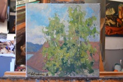 On a summer afternoon. Square landscape painting, summer, impressionism