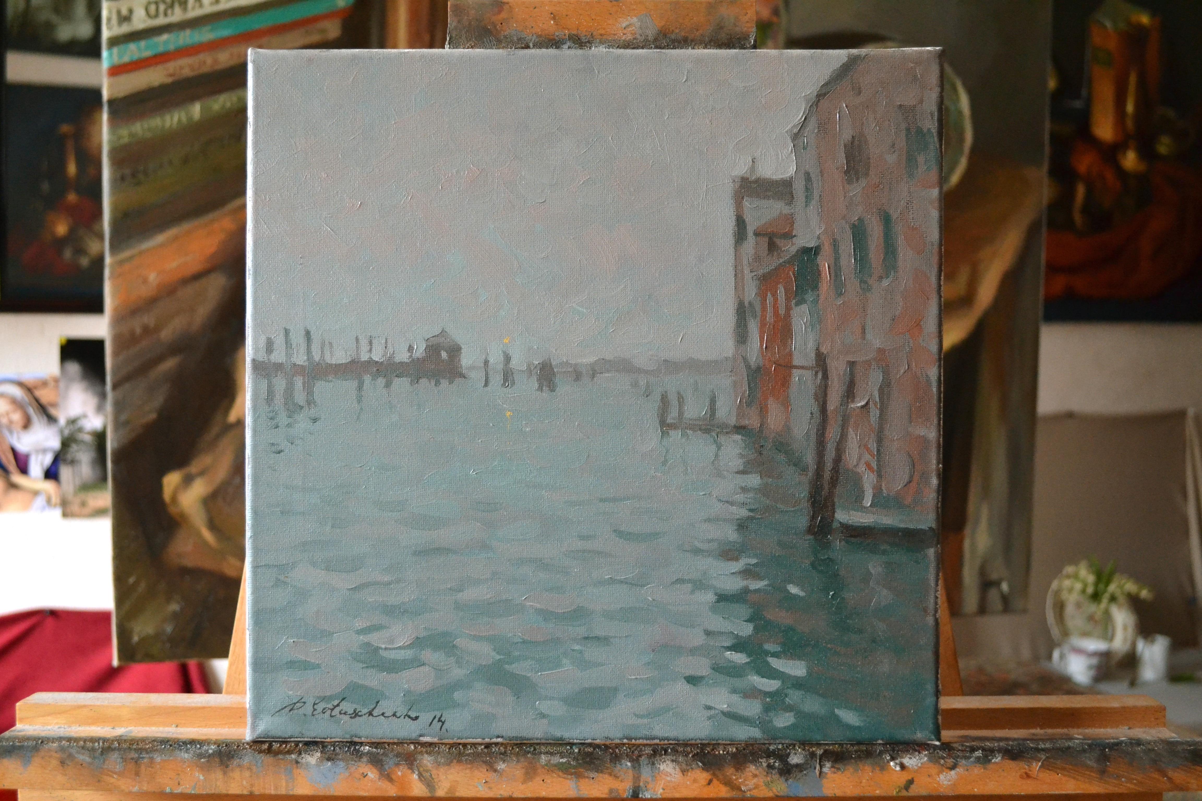 Außenbezirke von Venedig – Painting von Dmitry Evtushenko