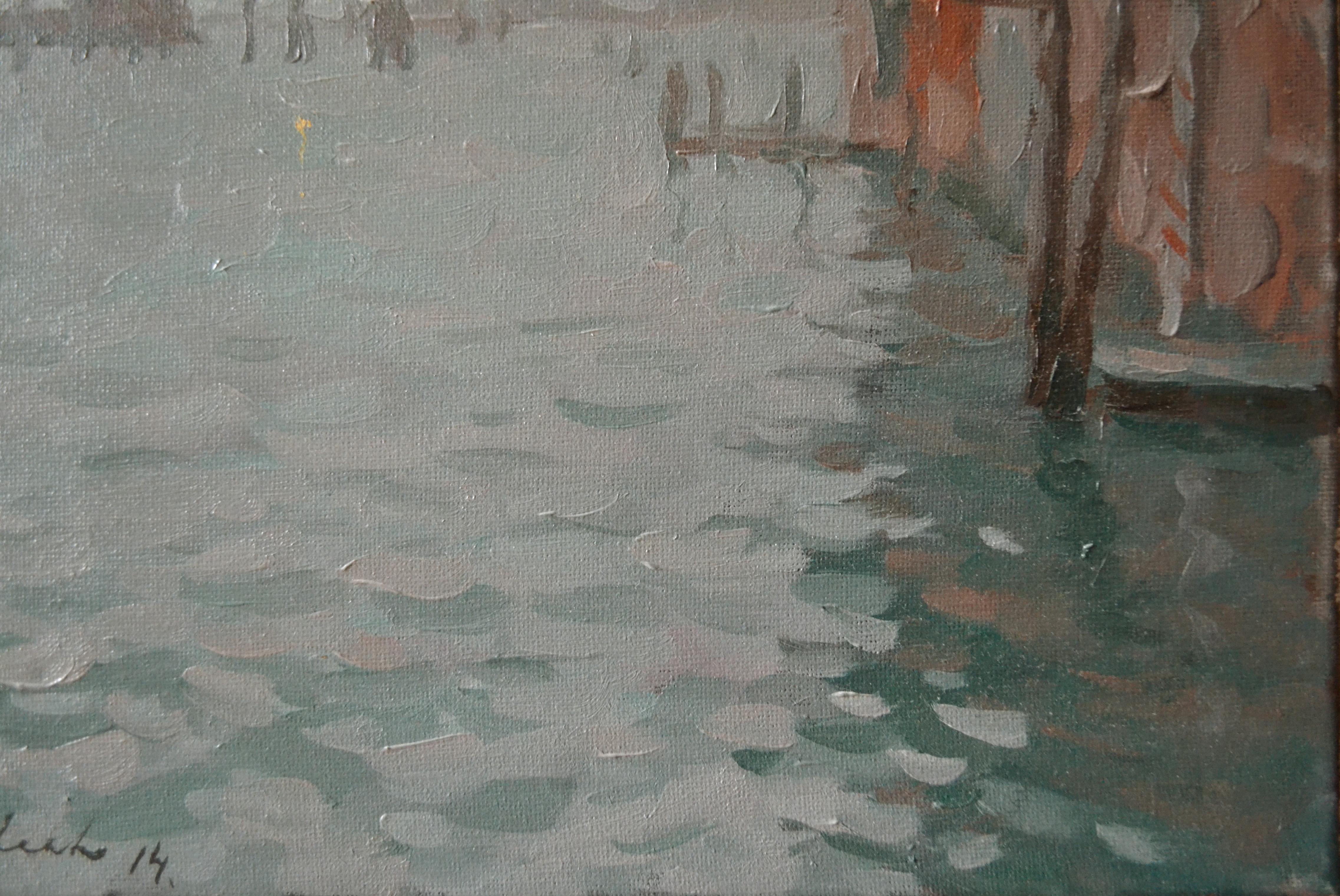 Außenbezirke von Venedig (Grau), Landscape Painting, von Dmitry Evtushenko