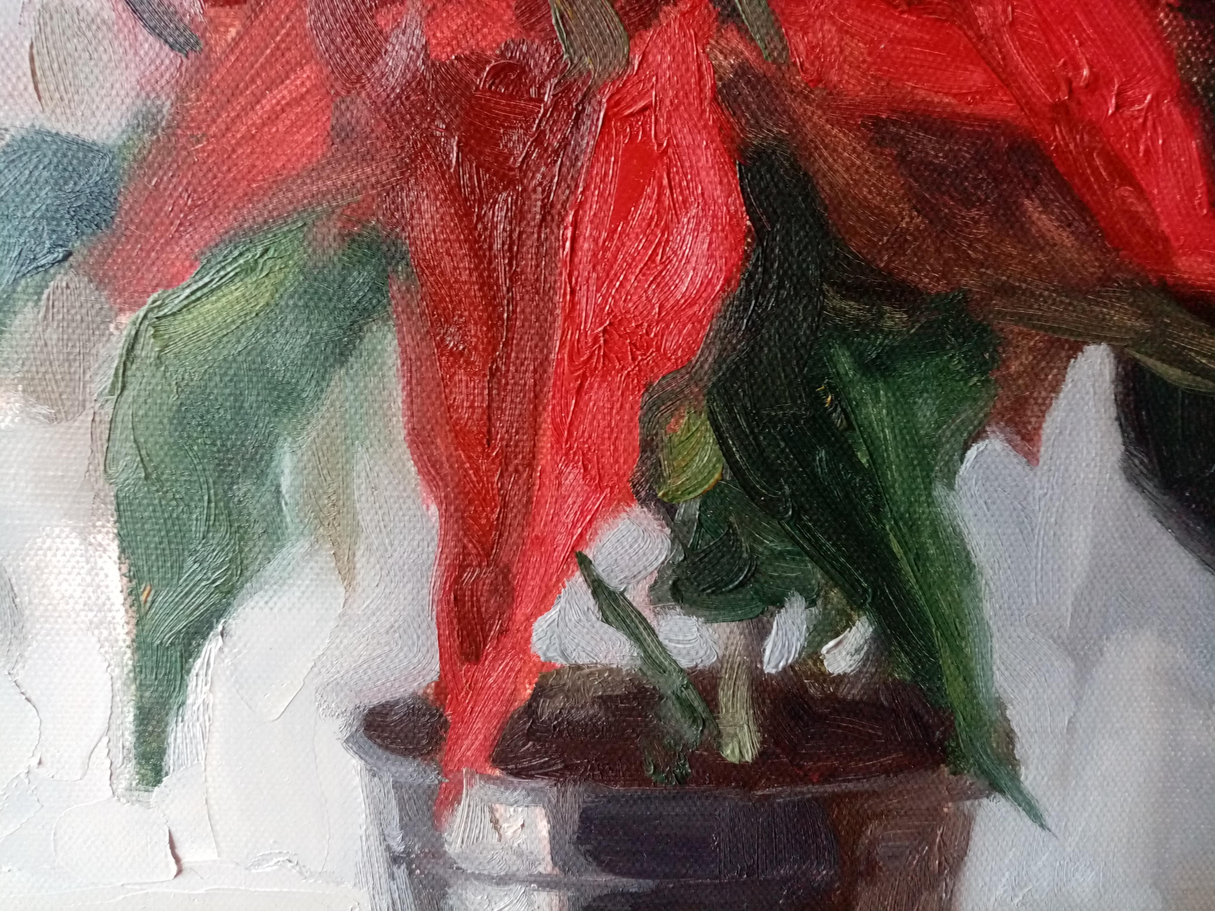 Stella di Natale - Still-Life Painting Grigio di Dmitry Evtushenko