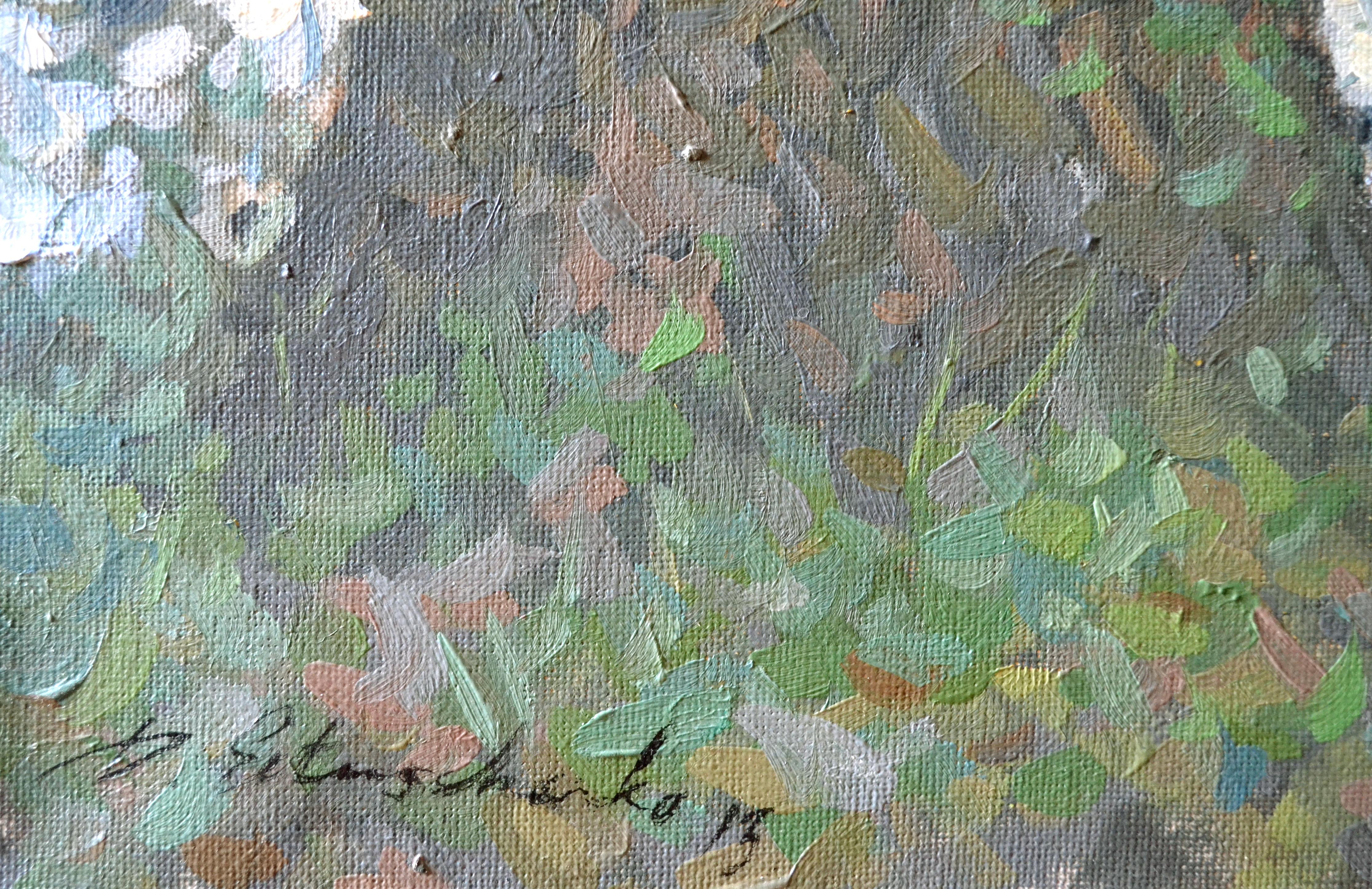 Sommernachmittag am Mainufer (Realismus), Painting, von Dmitry Evtushenko