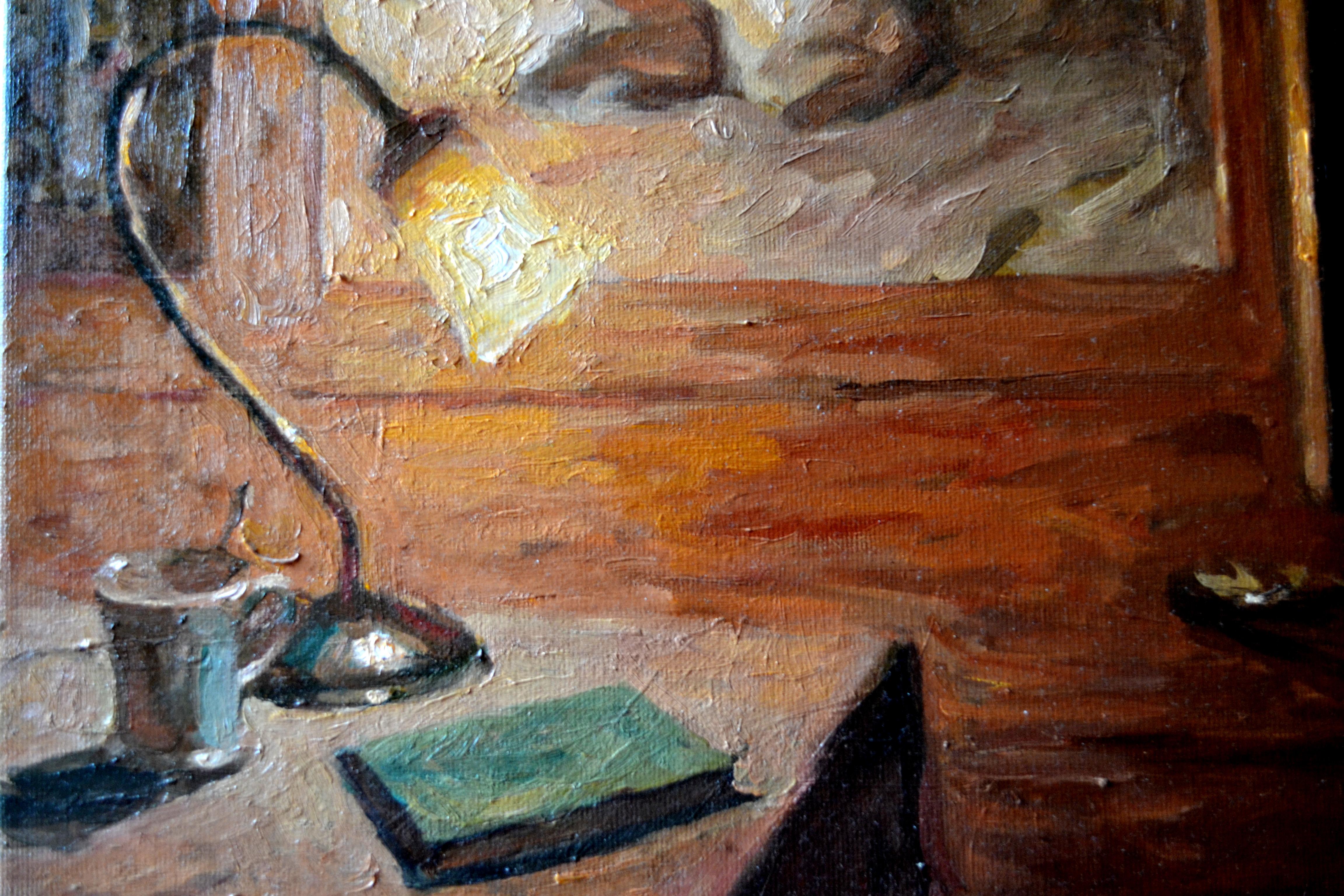 The sound of a distant train - Realist Painting by Dmitry Evtushenko