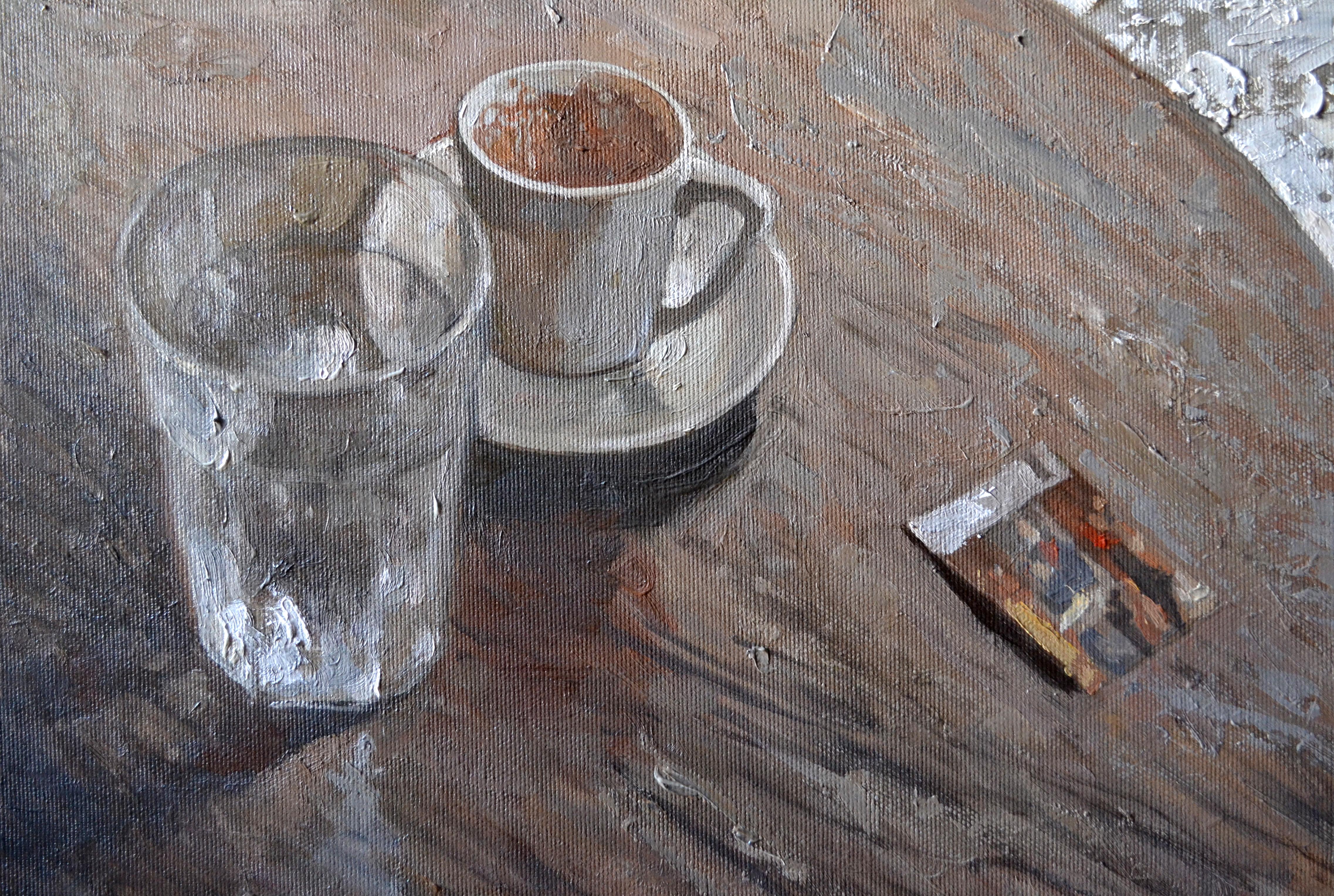 Das Taxi wartet schon (Realismus), Painting, von Dmitry Evtushenko