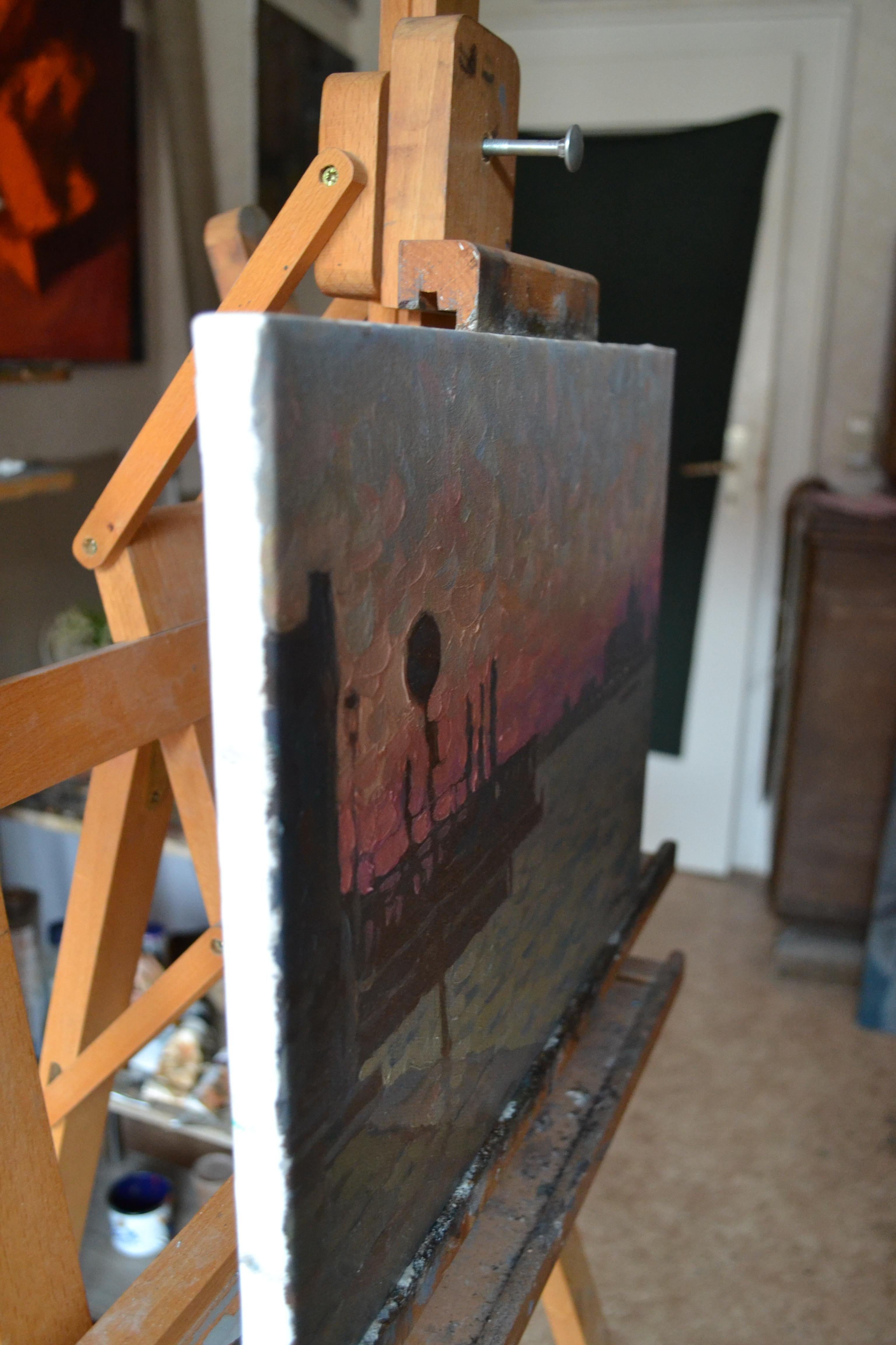 Die Uferpromenade von Venedig in der Morgendämmerung im Angebot 4