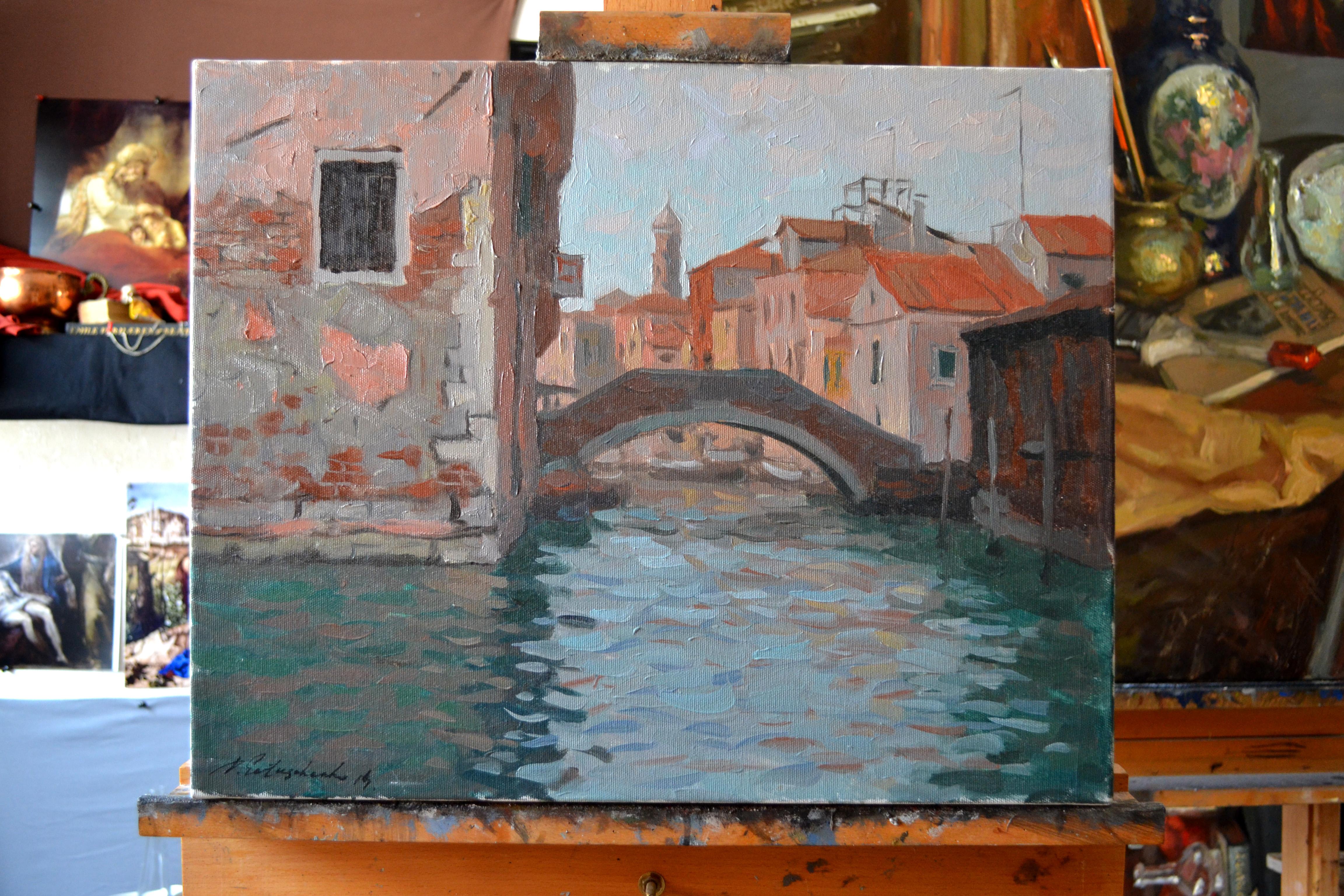 Venice on a clear day - Realist Painting by Dmitry Evtushenko
