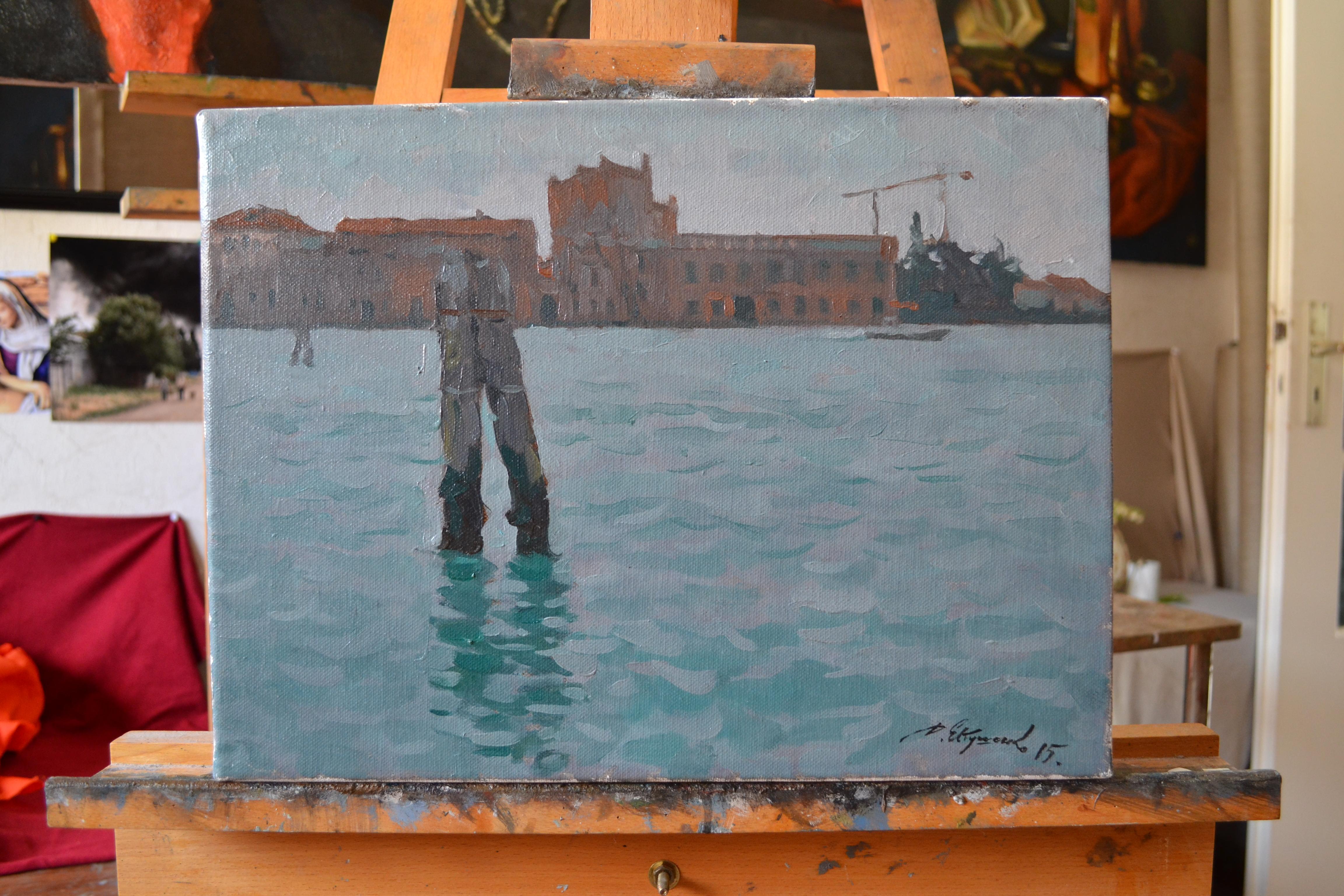 Vue de l'île de la Giudecca. Venise. - Painting de Dmitry Evtushenko
