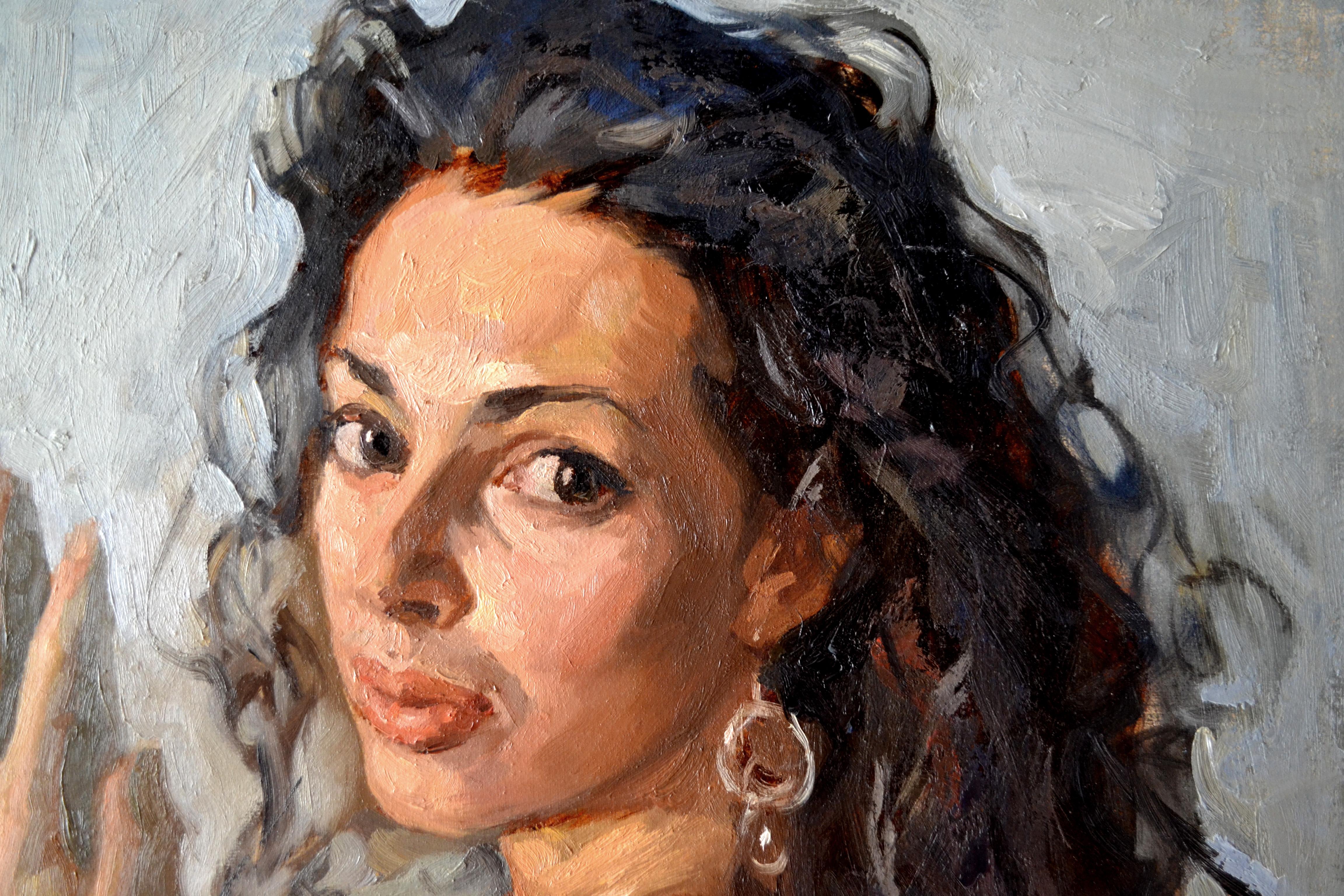 Viktoria - Réalisme Painting par Dmitry Evtushenko