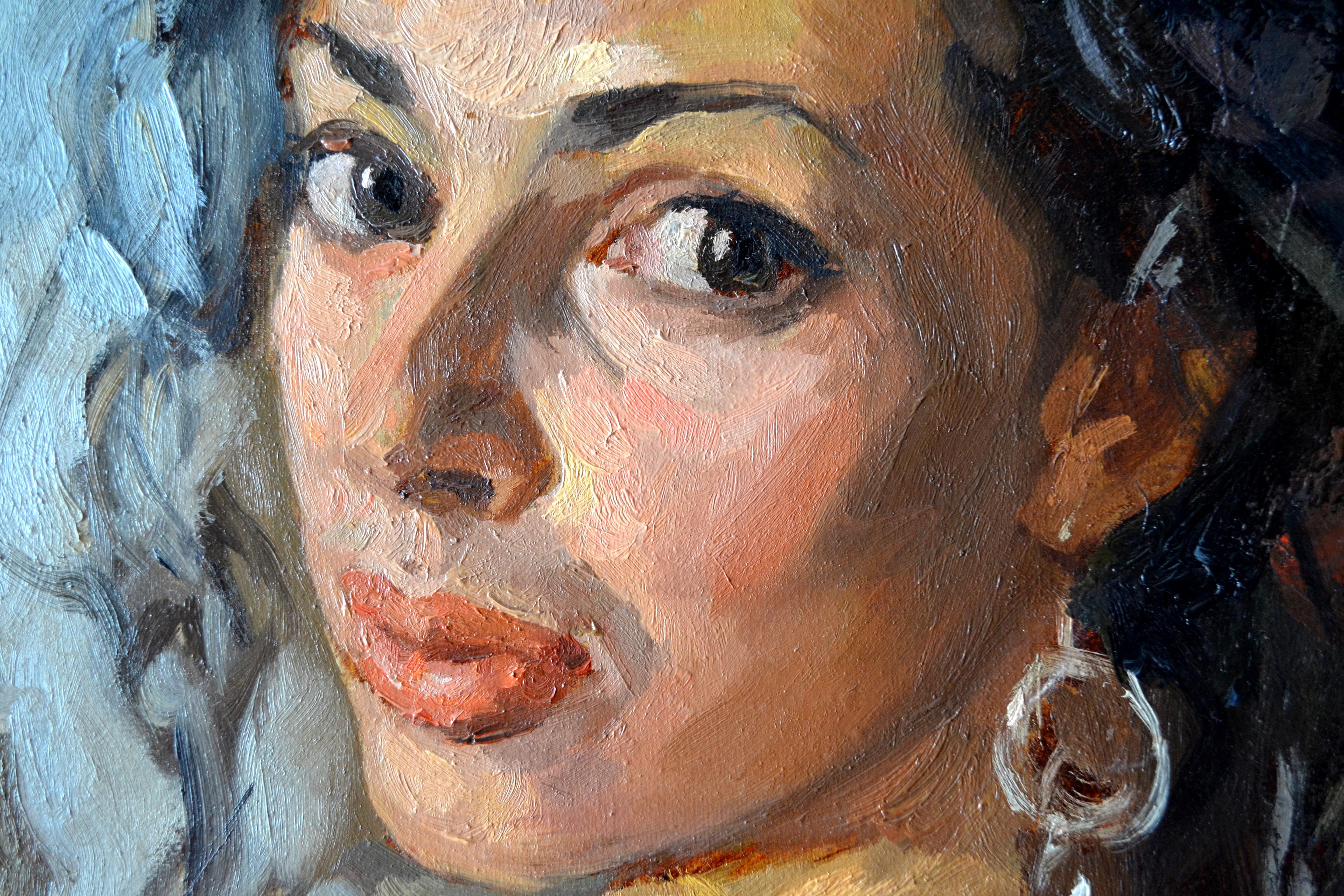 The portrait depicts a girl of such perfect natural beauty that the work goes beyond the portrait of a specific person and represents an archetypal generalized image of femininity as such. The naked back emphasizes fragility and vulnerability. The