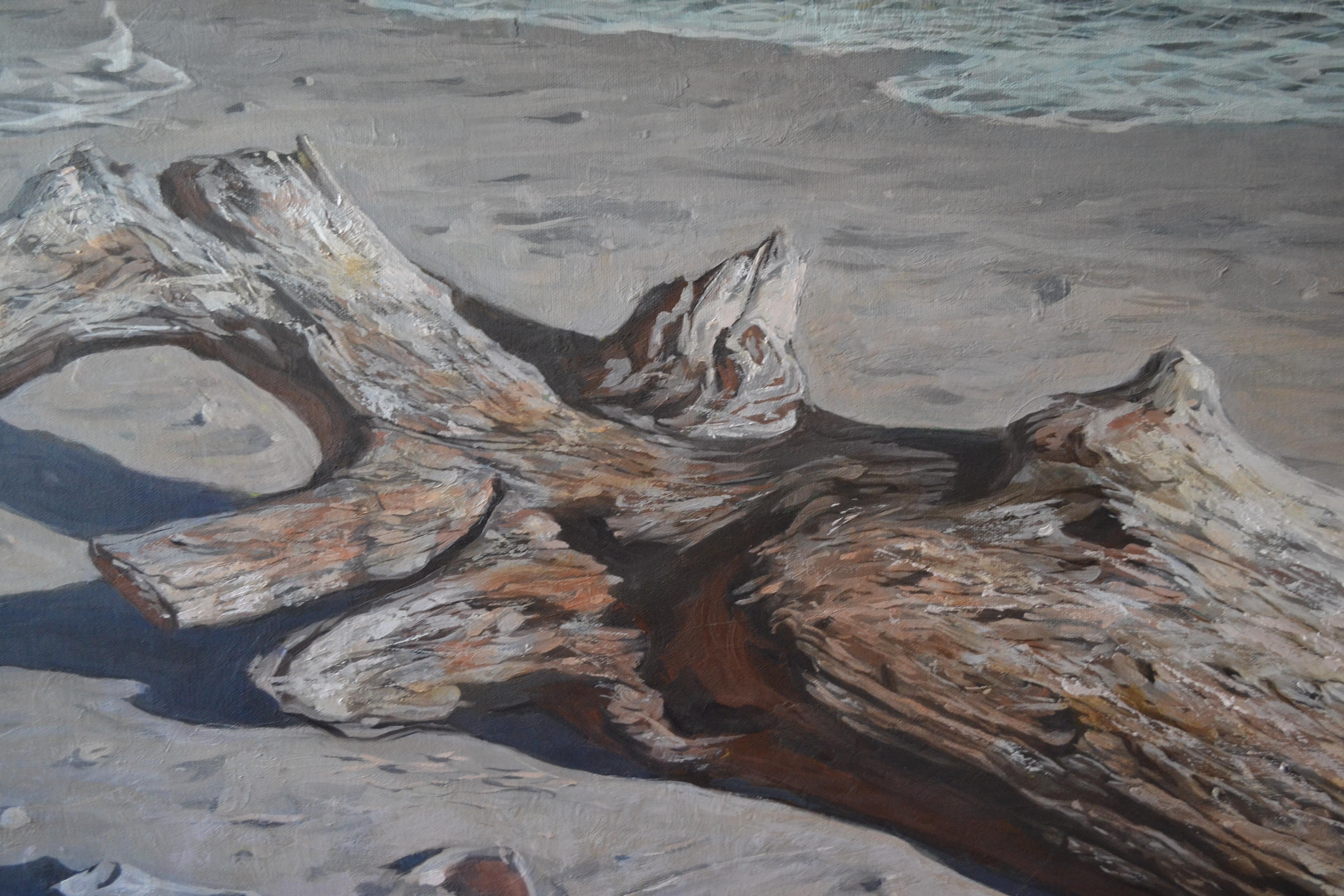 The painting depicts the Adriatic coast on the island of Lido near Venice. The artist decided to paint this motif during a morning walk along the winter beach, when there are not only no vacationers, but also random passers-by are rare. Most of the