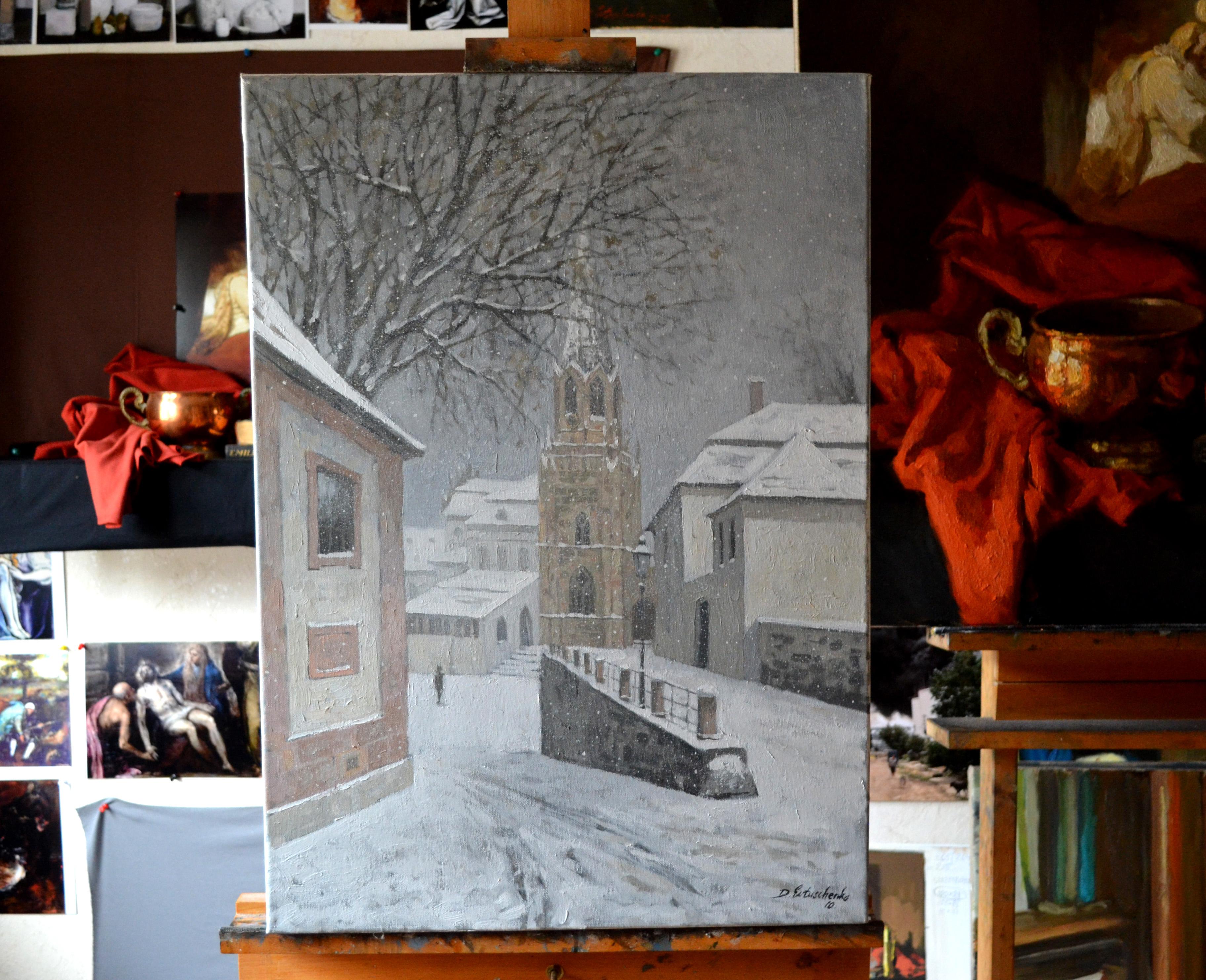 L'inverno ad Aschaffenburg - Painting di Dmitry Evtushenko
