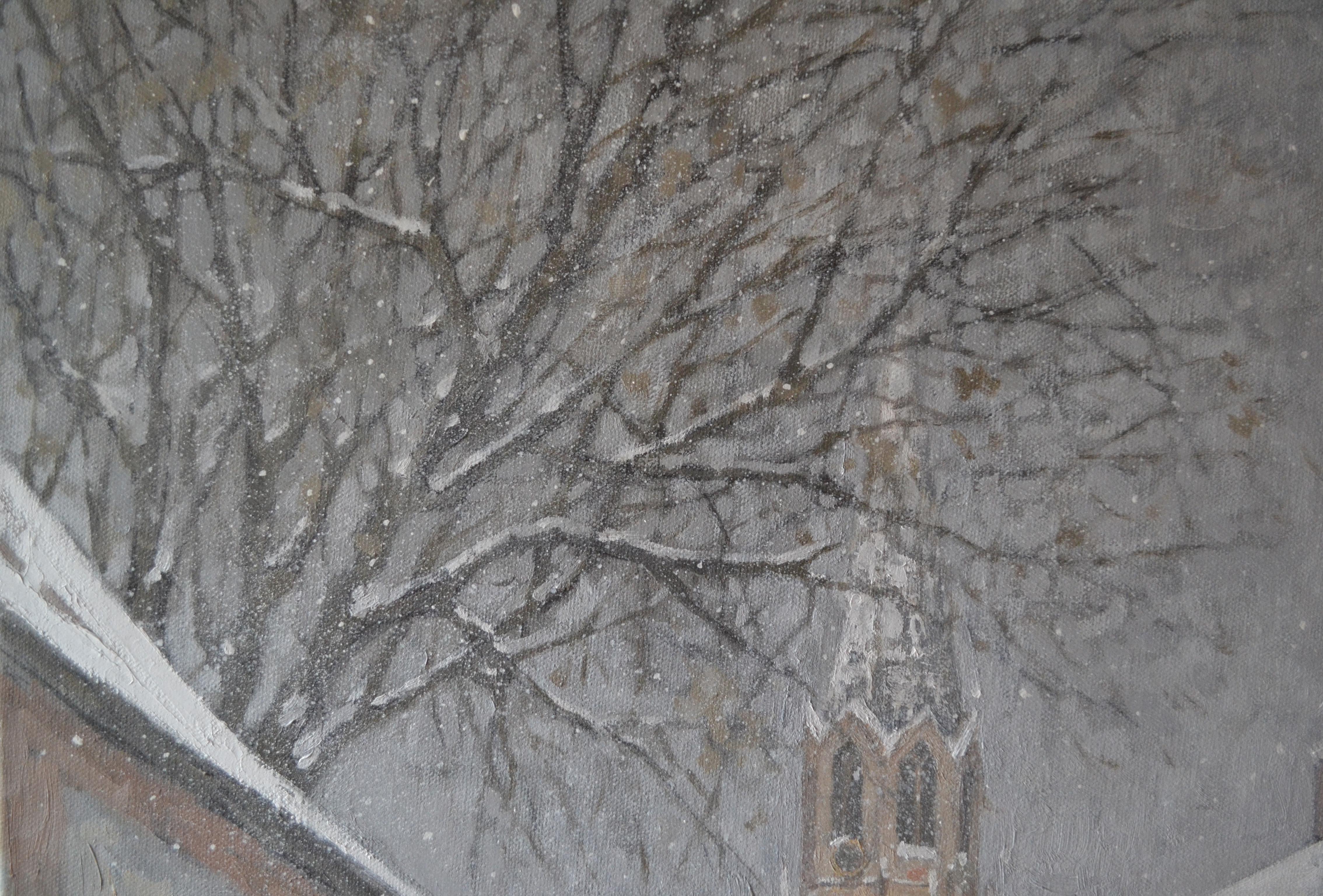 L'inverno ad Aschaffenburg - Painting Realismo di Dmitry Evtushenko
