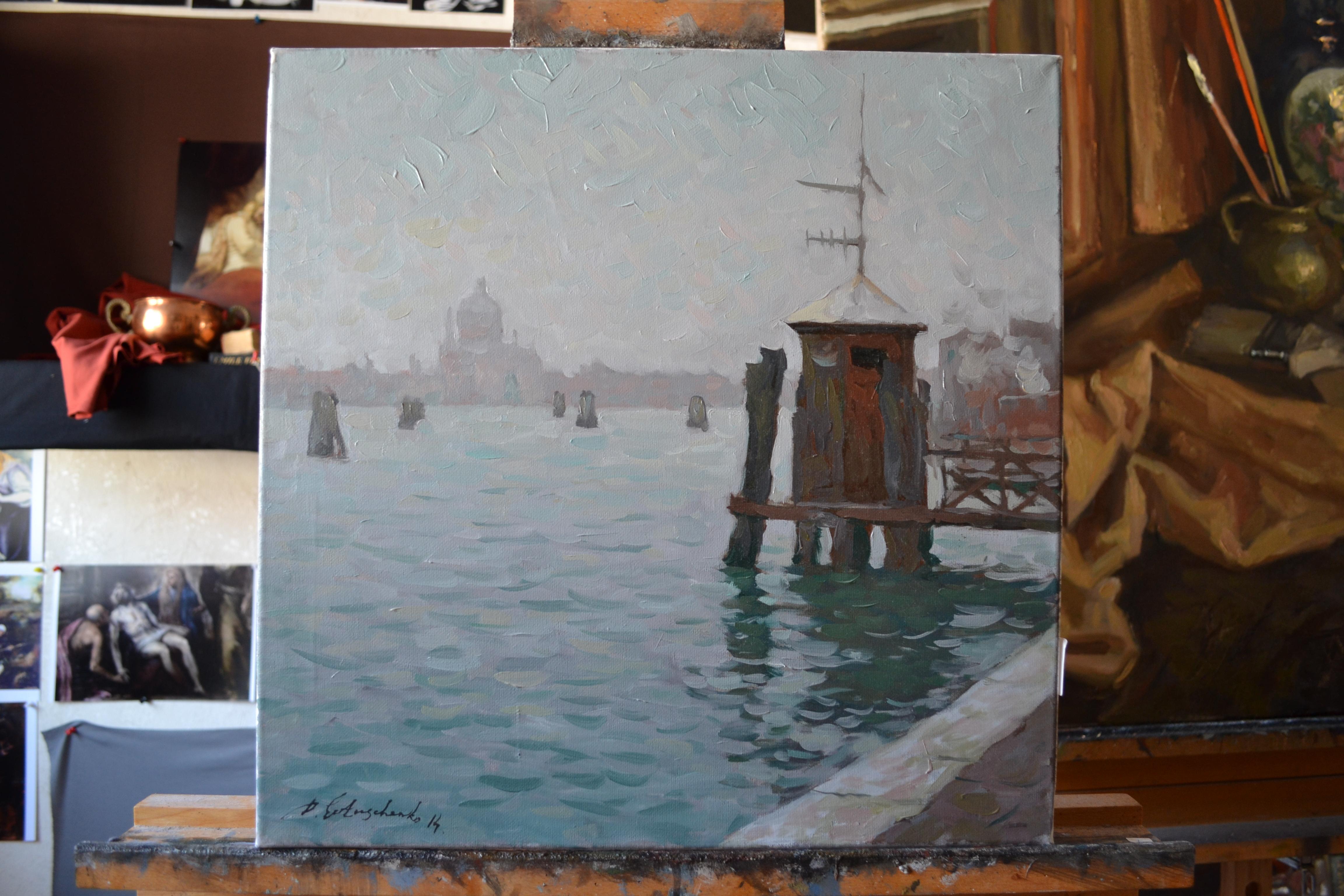 Winter Venice - Painting by Dmitry Evtushenko