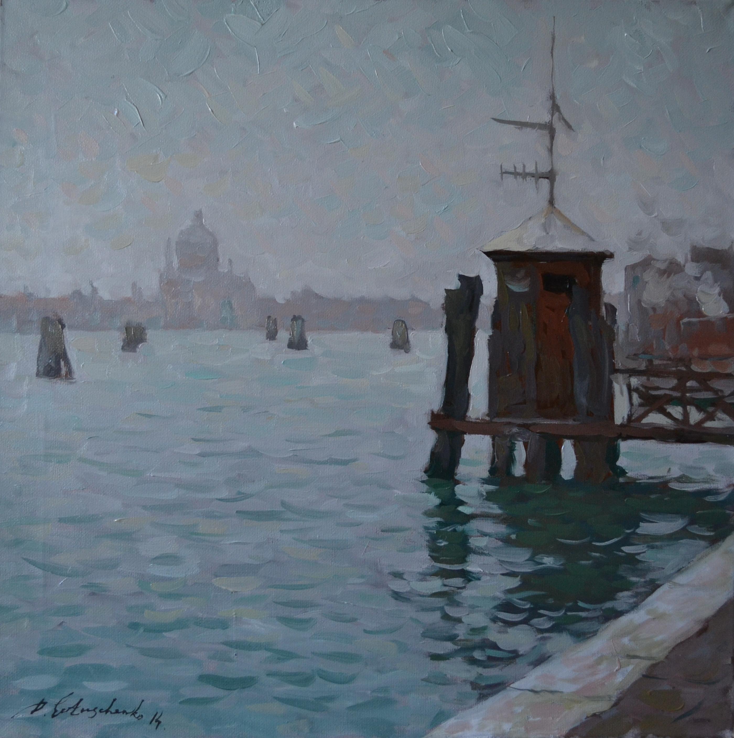 Dmitry Evtushenko Landscape Painting - Winter Venice