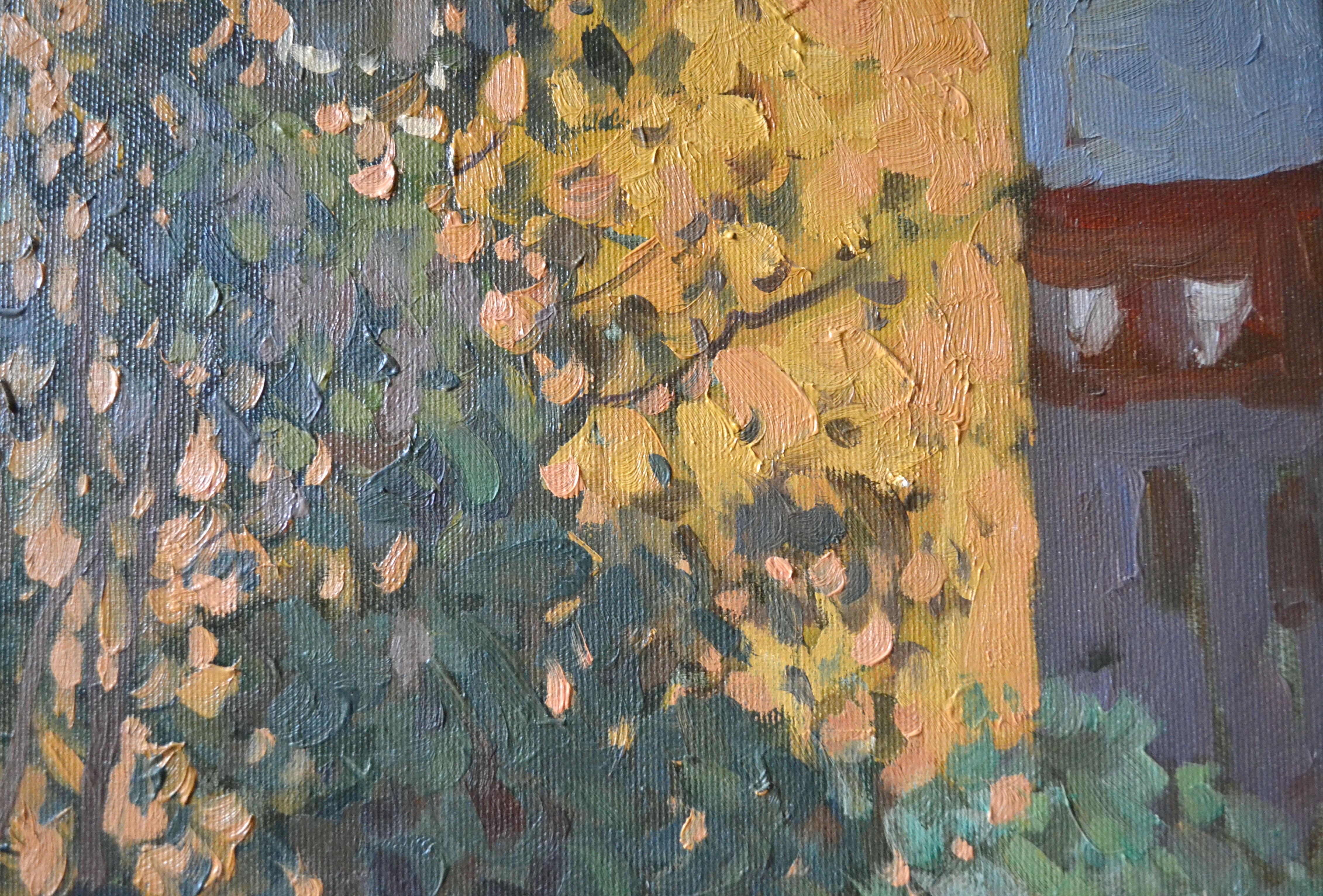 Casa Amarilla - Landscape Painting Amarillo de Dmitry Evtushenko