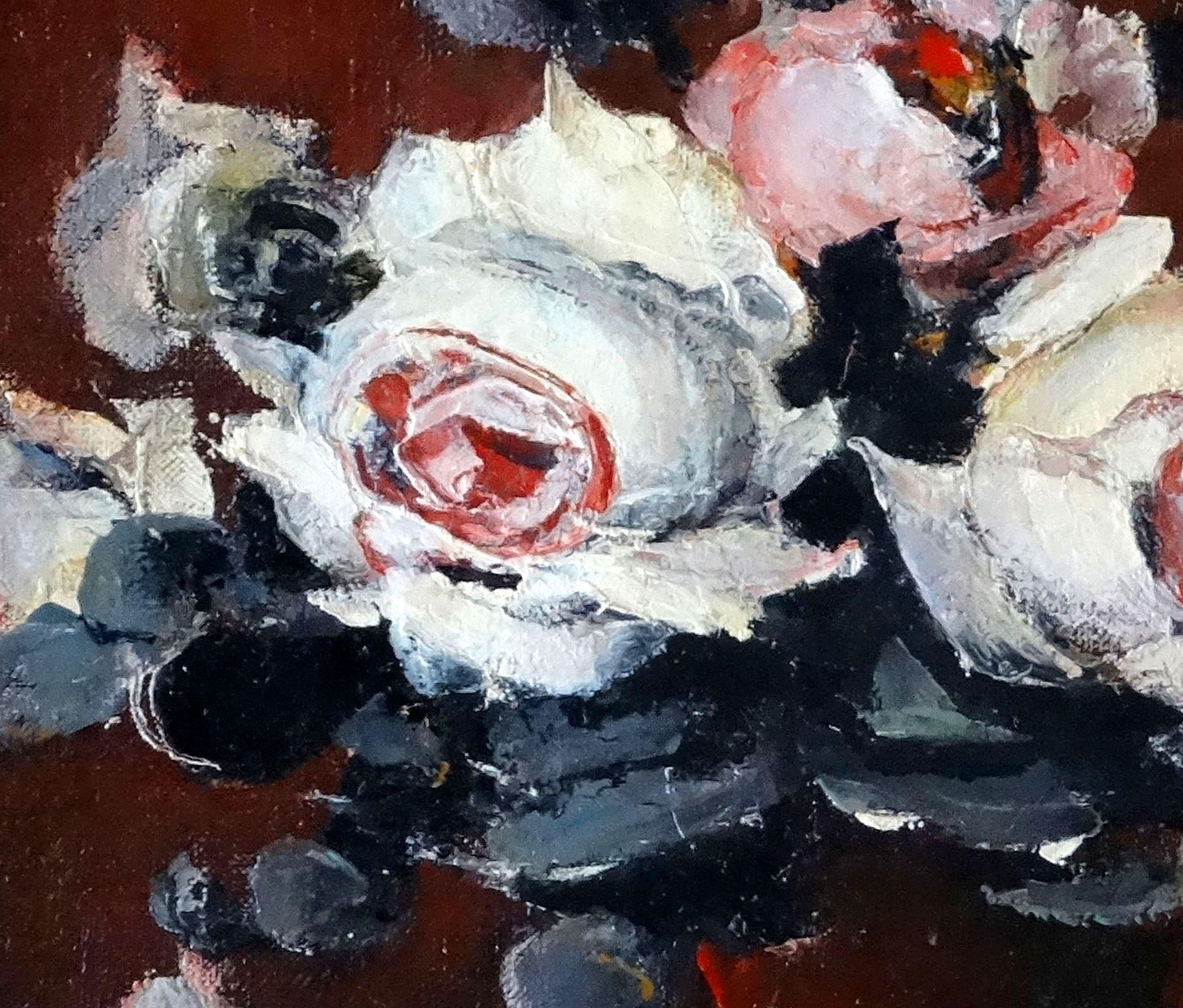 Bouquet. 1995, olio su tela, 44, 5x42 cm - Painting Realismo di Dmitry Korzhanov