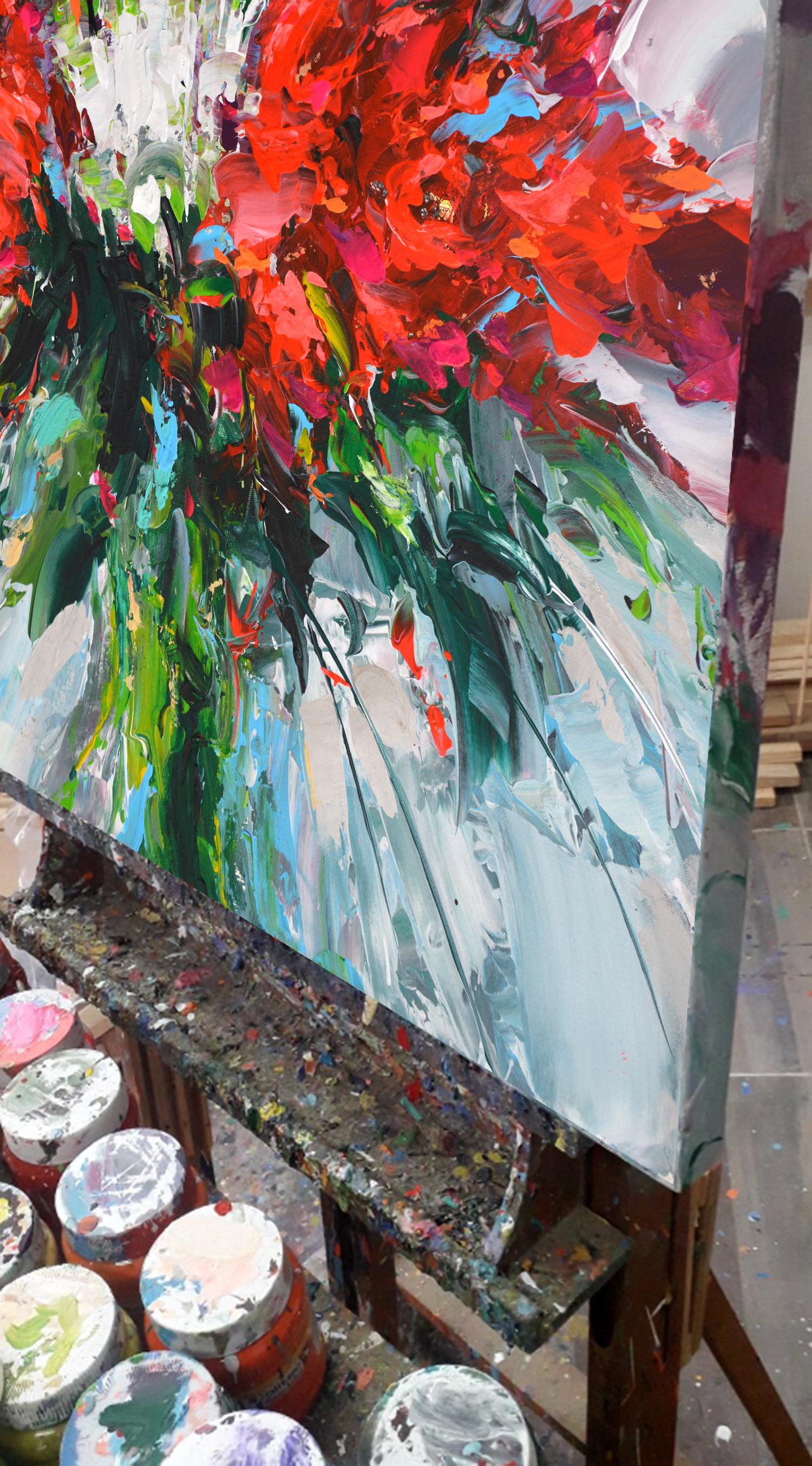 Abstract Flowers #1 - Painting by Dmitry Spiros