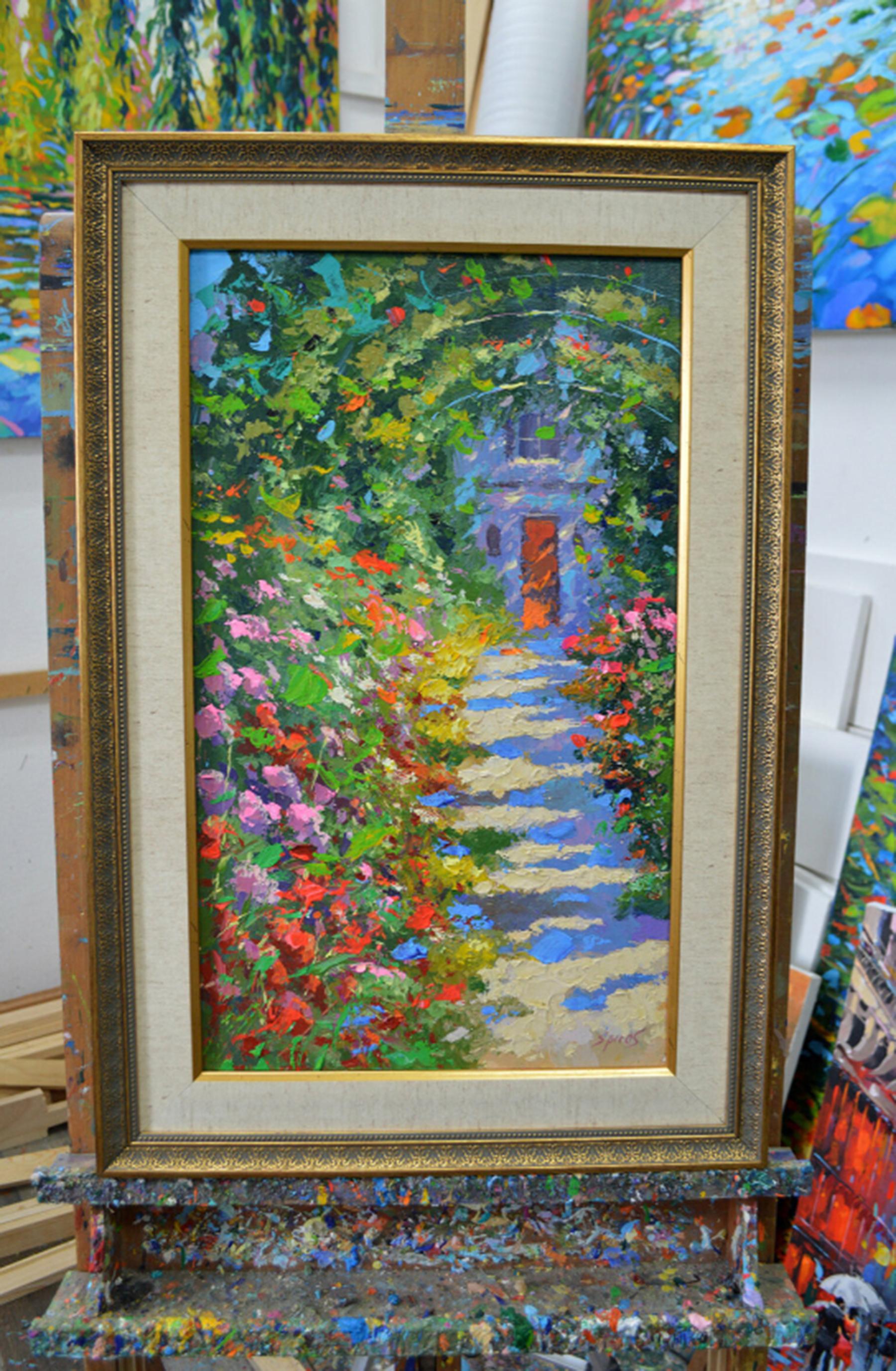 Alley in the garden - Painting by Dmitry Spiros