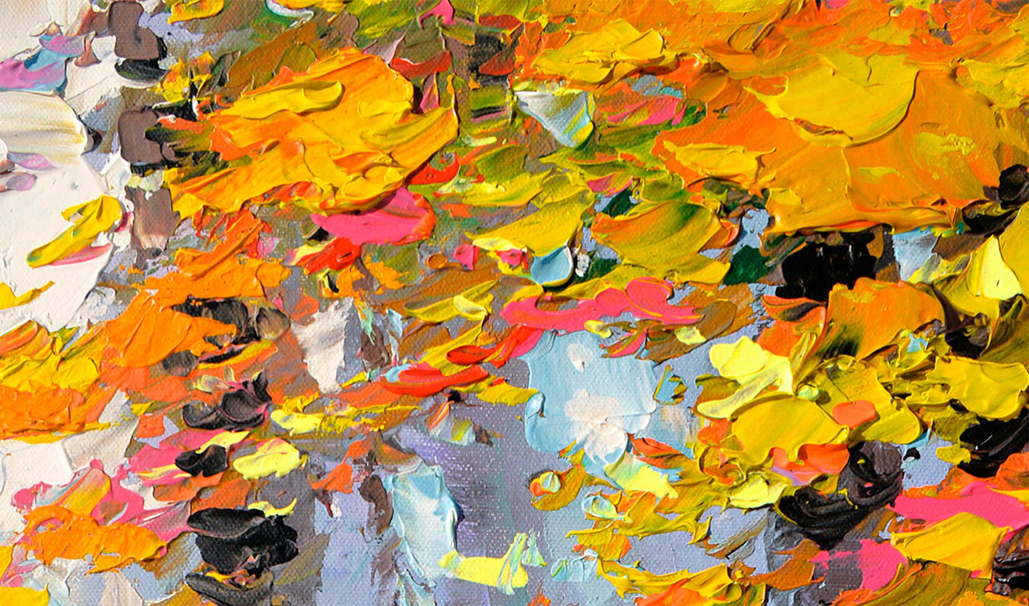 Baiser d'automne - Impressionnisme Painting par Dmitry Spiros