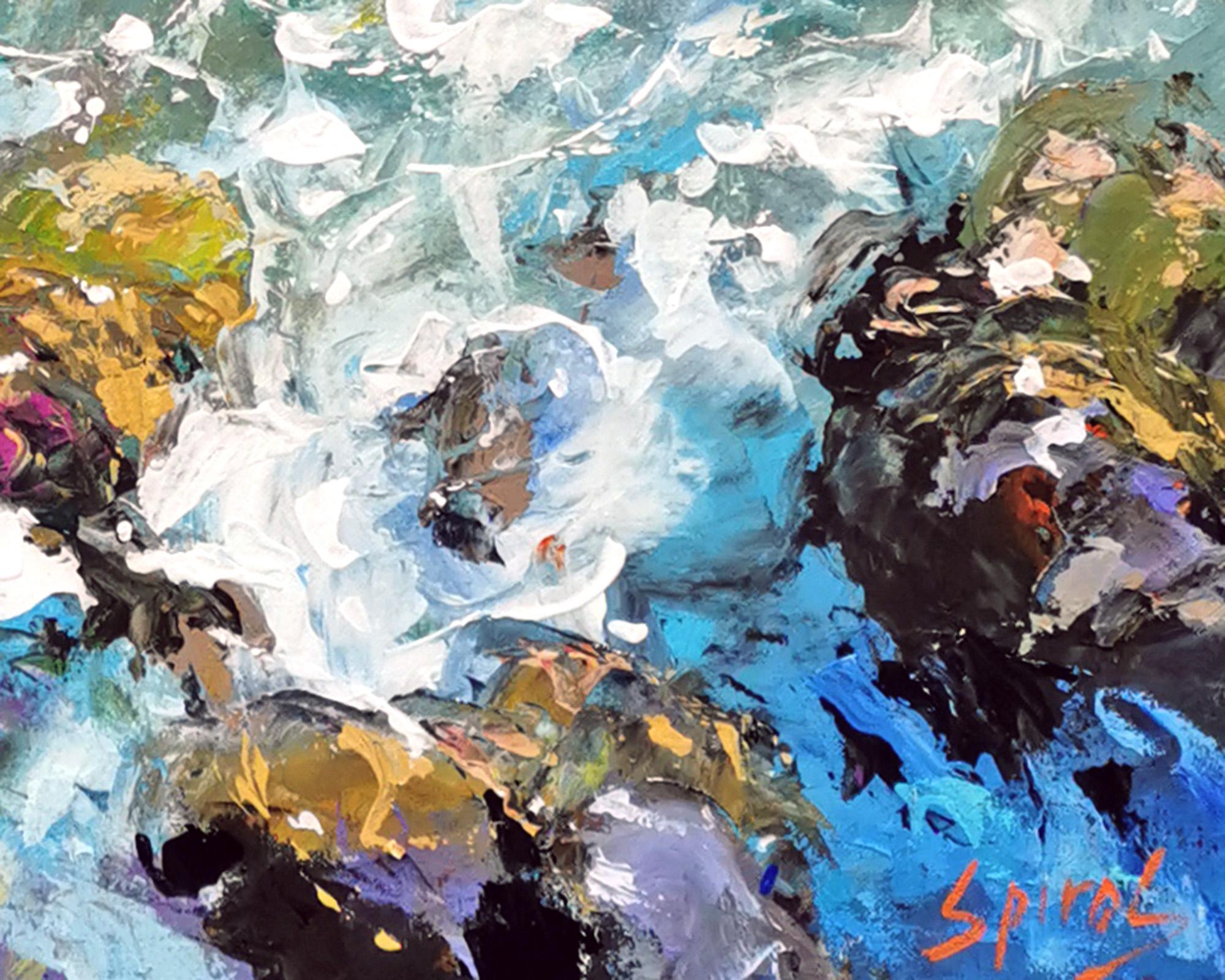 Caribbean wave2 - Impressionism 
oil. acr.  CANVAS,,
69 cm x 71 cm, 27