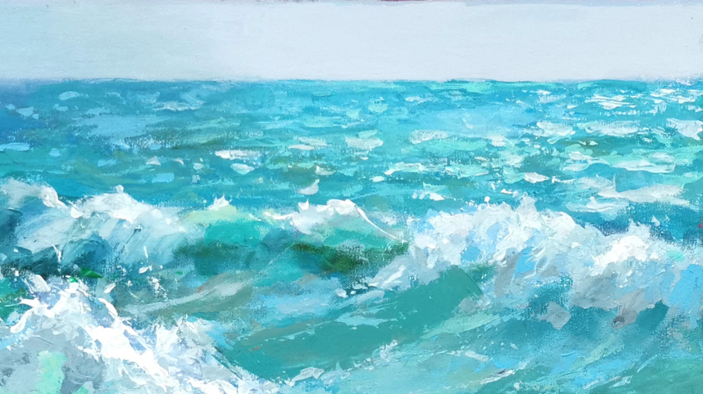 Caribbean waves at noon For Sale 4