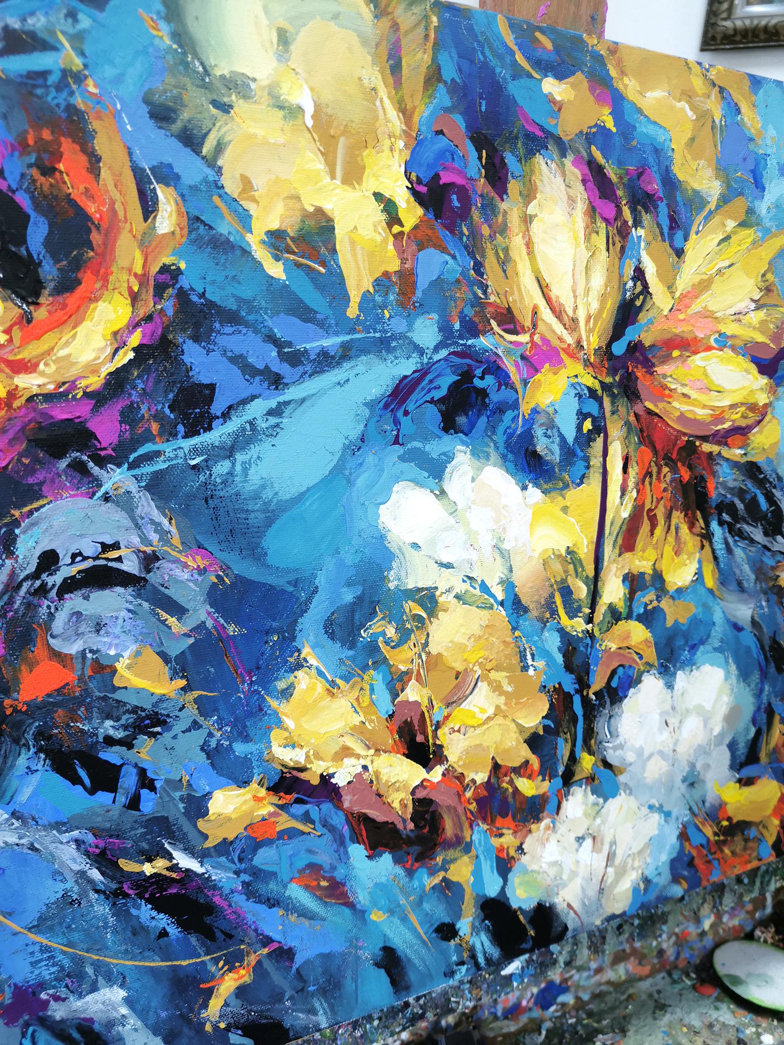Ephemere Ausstrahlung (Blau), Landscape Painting, von Dmitry Spiros