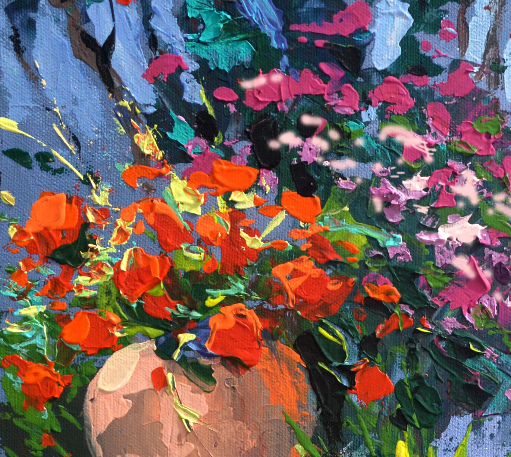 Fleurs matin - Impressionnisme Painting par Dmitry Spiros