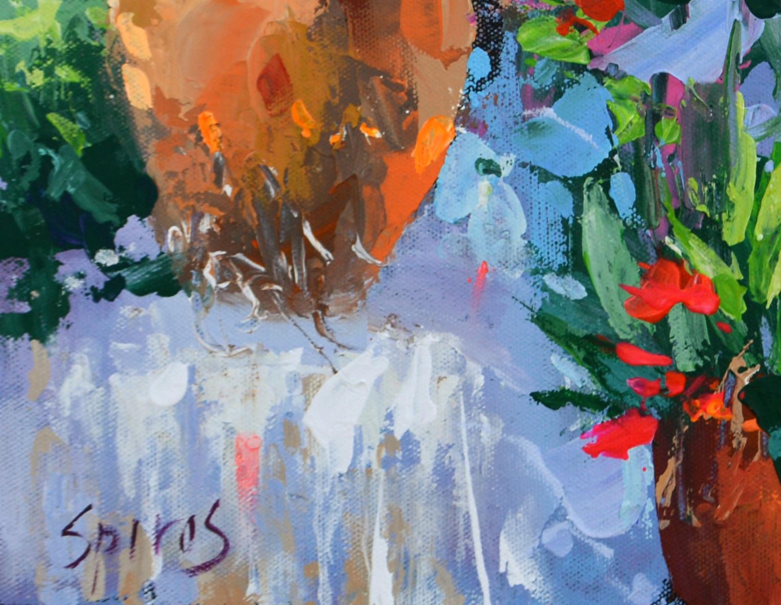 Fleurs matin - Impressionnisme Painting par Dmitry Spiros
