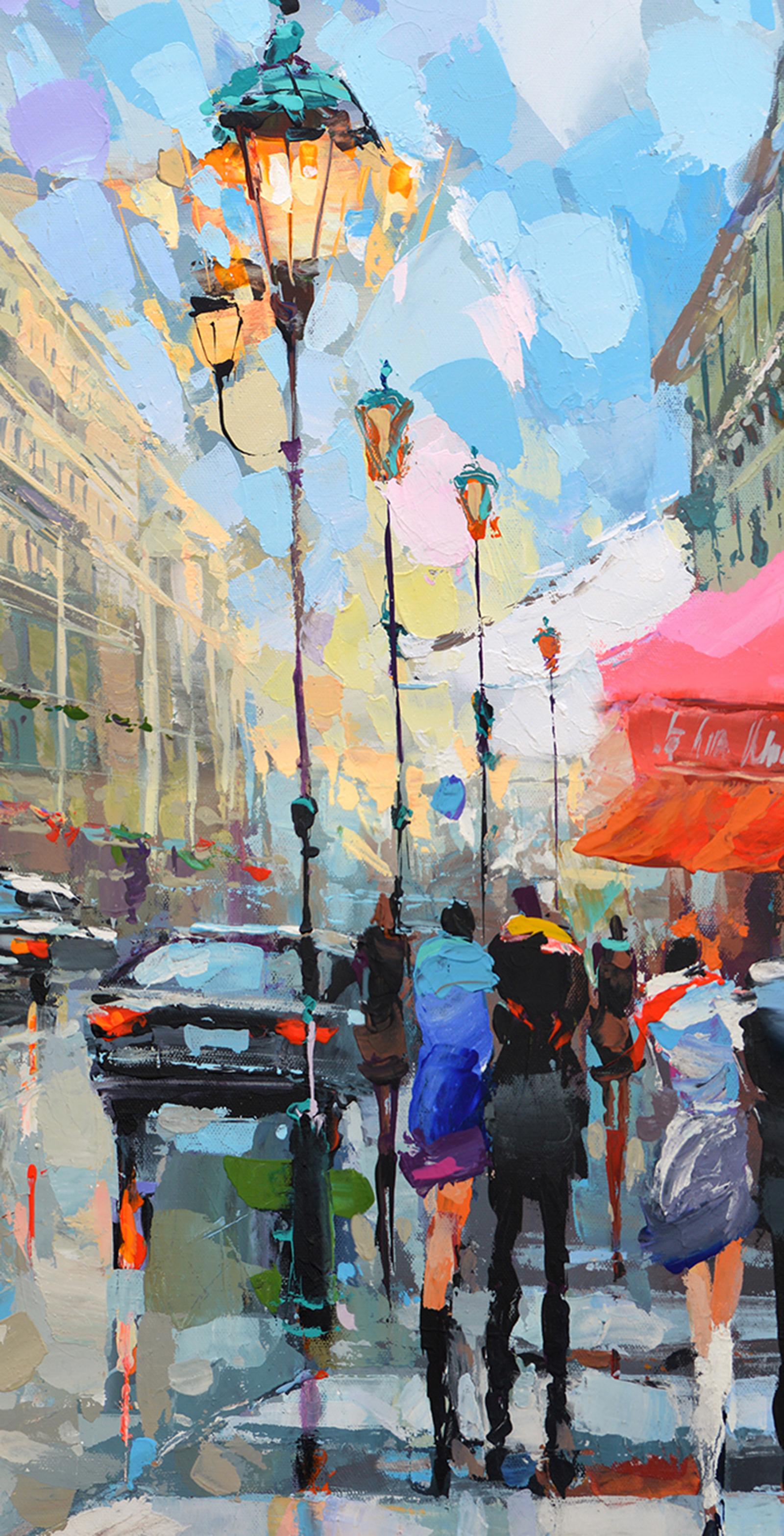 La Rotonde - Gray Landscape Painting by Dmitry Spiros