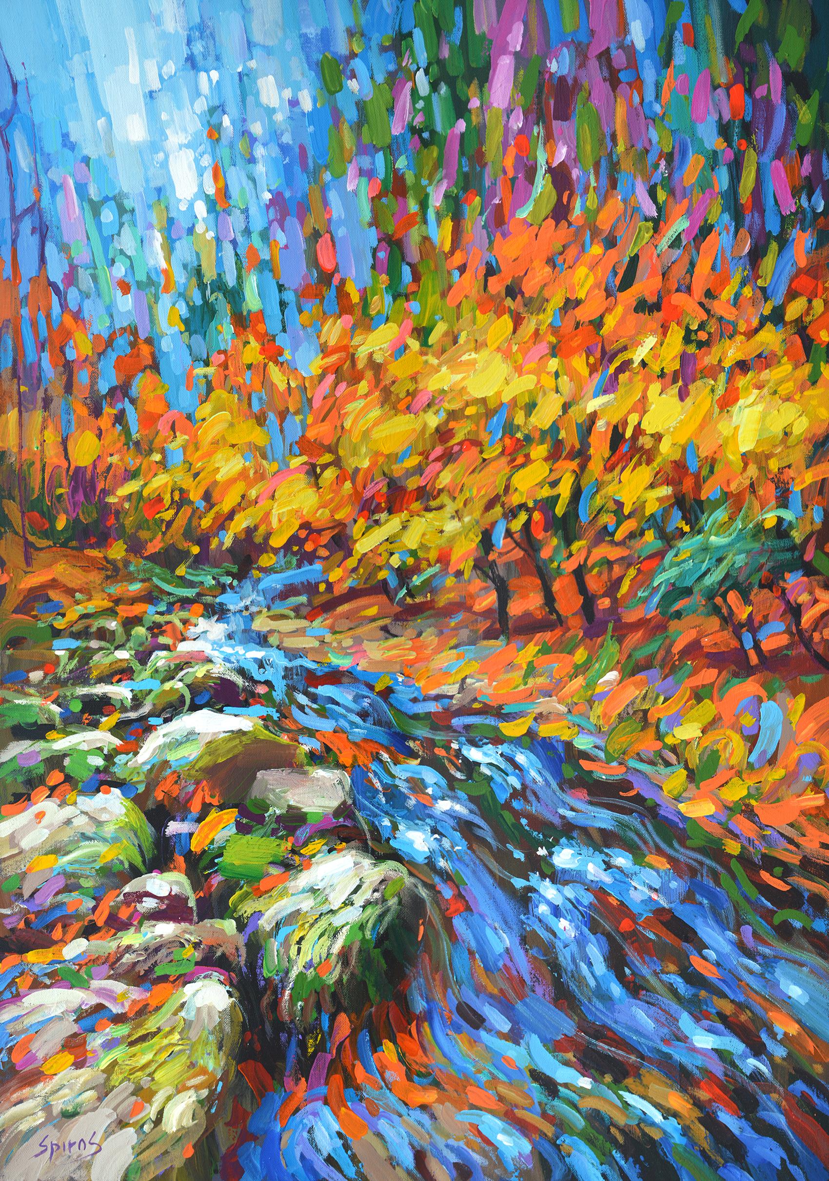 Dmitry Spiros Landscape Painting - Mountain stream