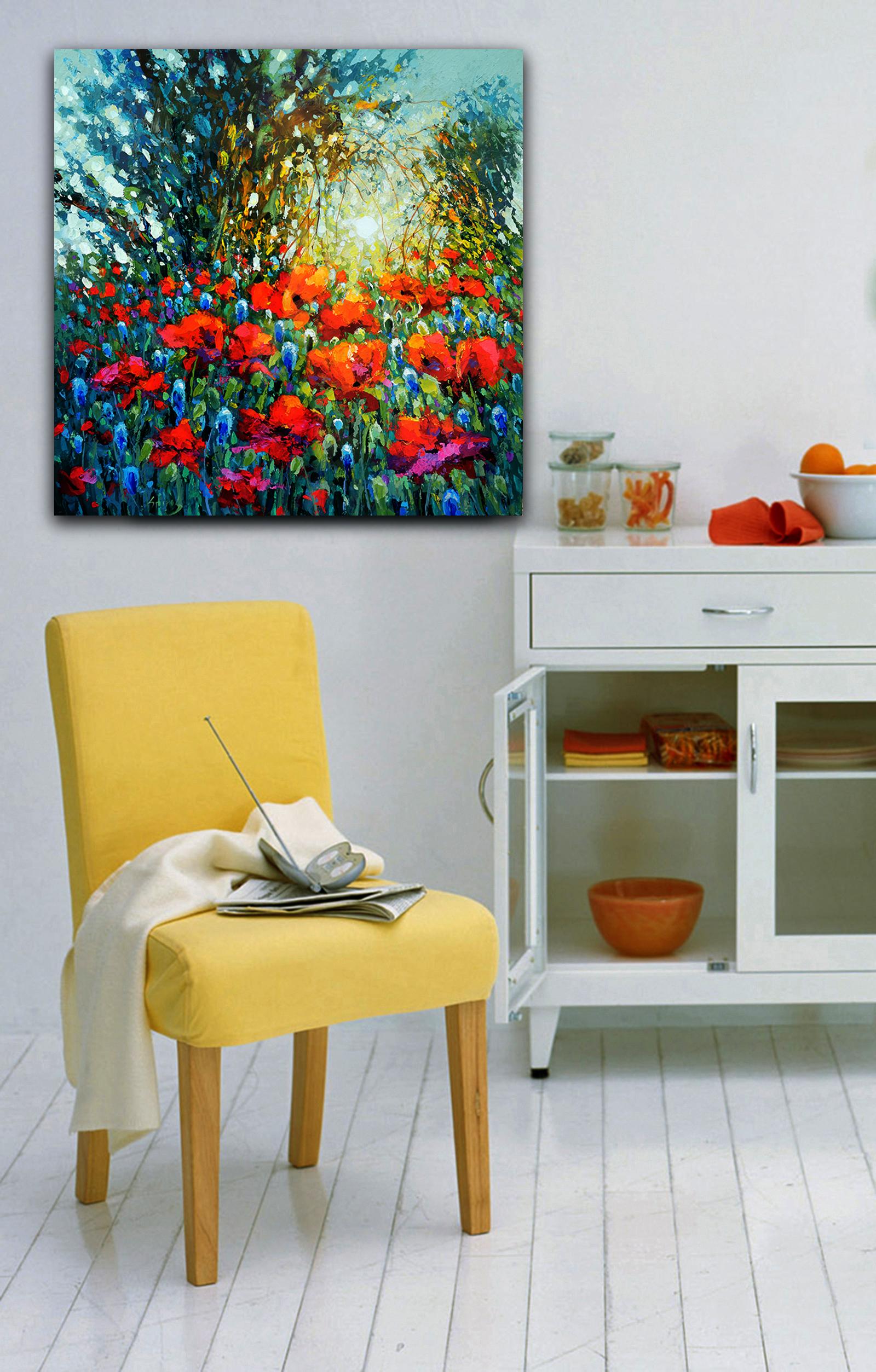 Poppies at sunset 3 - Painting by Dmitry Spiros