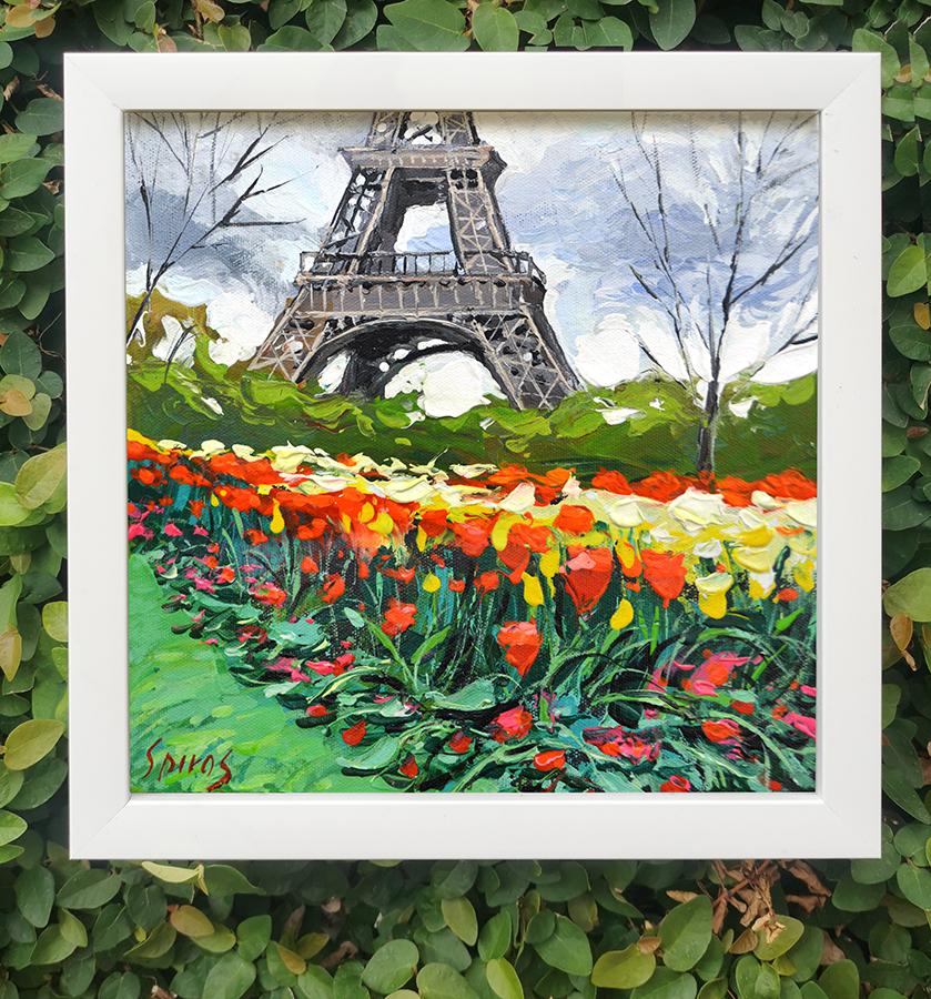 Après-midi parisien pluvieux - Painting de Dmitry Spiros