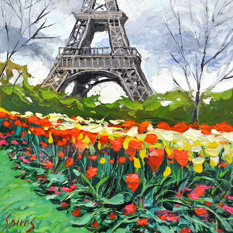 Landscape Painting Dmitry Spiros - Après-midi parisien pluvieux