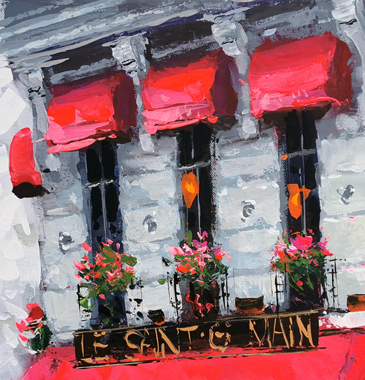 Regnerische Terrasse (Impressionismus), Painting, von Dmitry Spiros