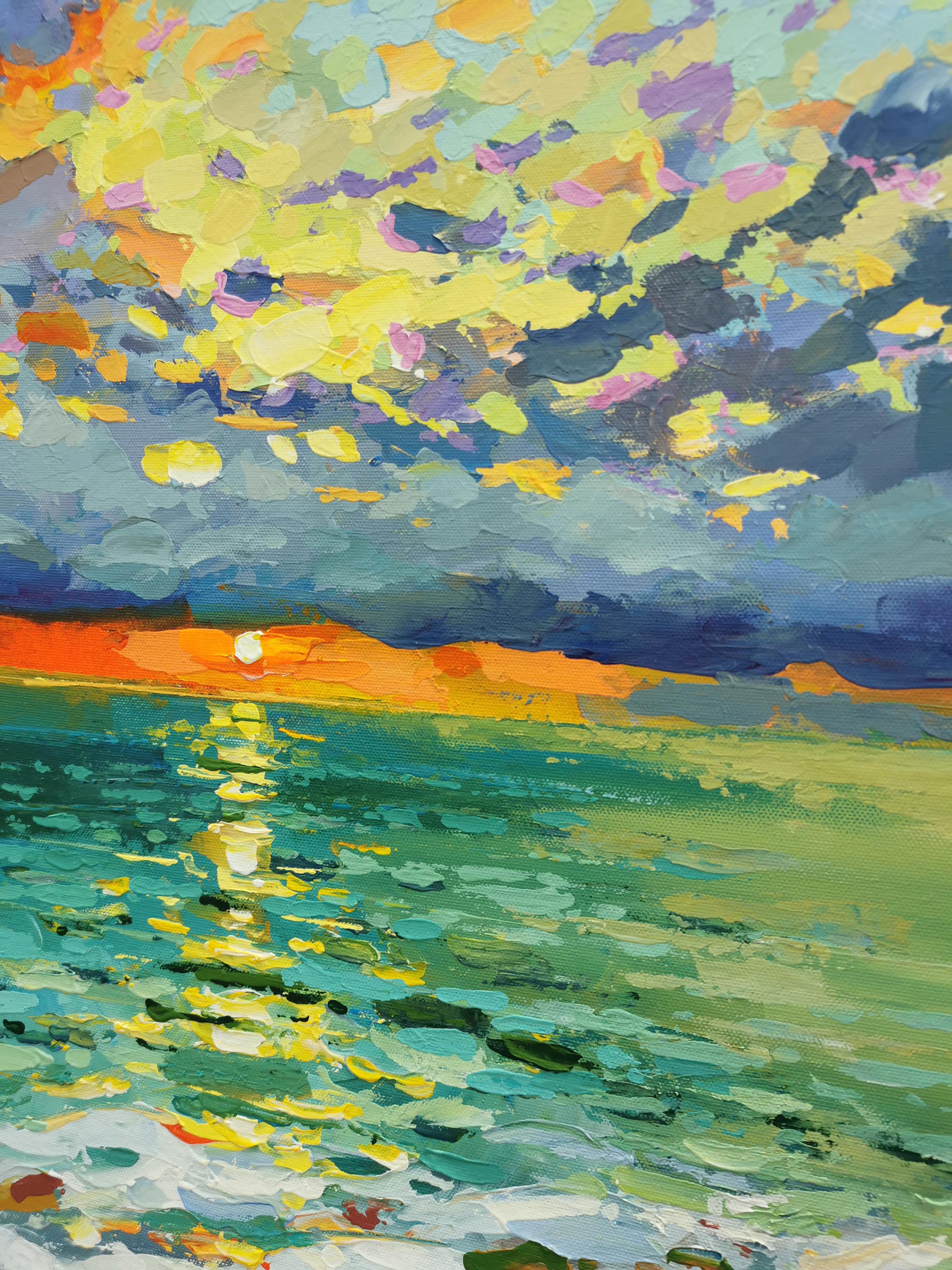 Sonnenaufgang in der Karibik - Acrylgemälde auf Leinwand, 2024
55cm x 39cm, (21,5