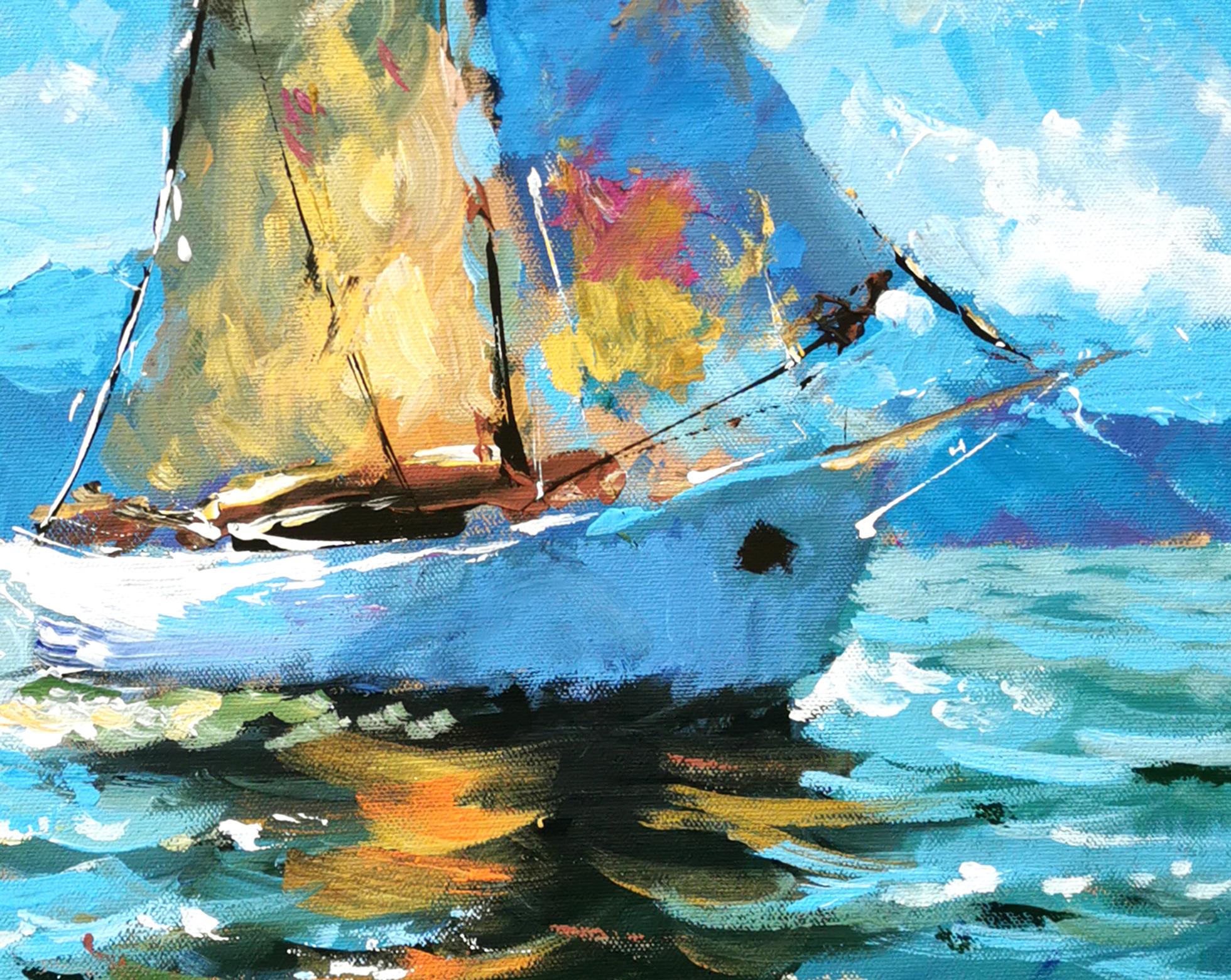 Sotto vela - Painting di Dmitry Spiros