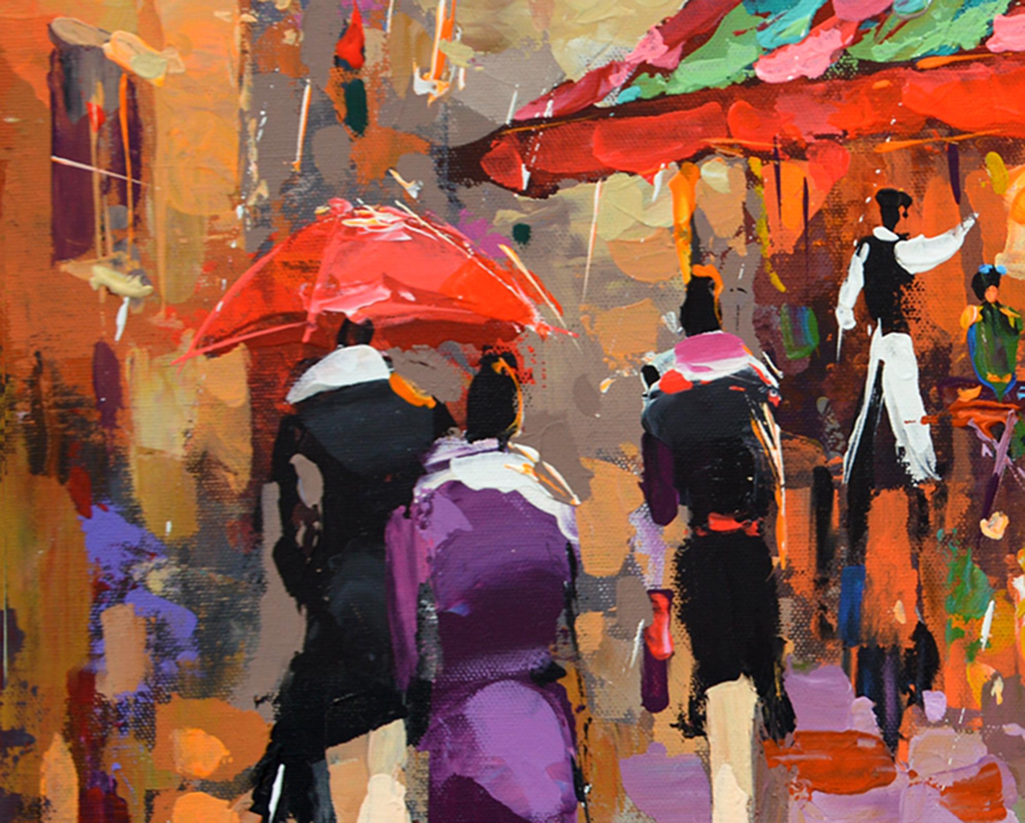 Unerwarteter Regen (Impressionismus), Painting, von Dmitry Spiros