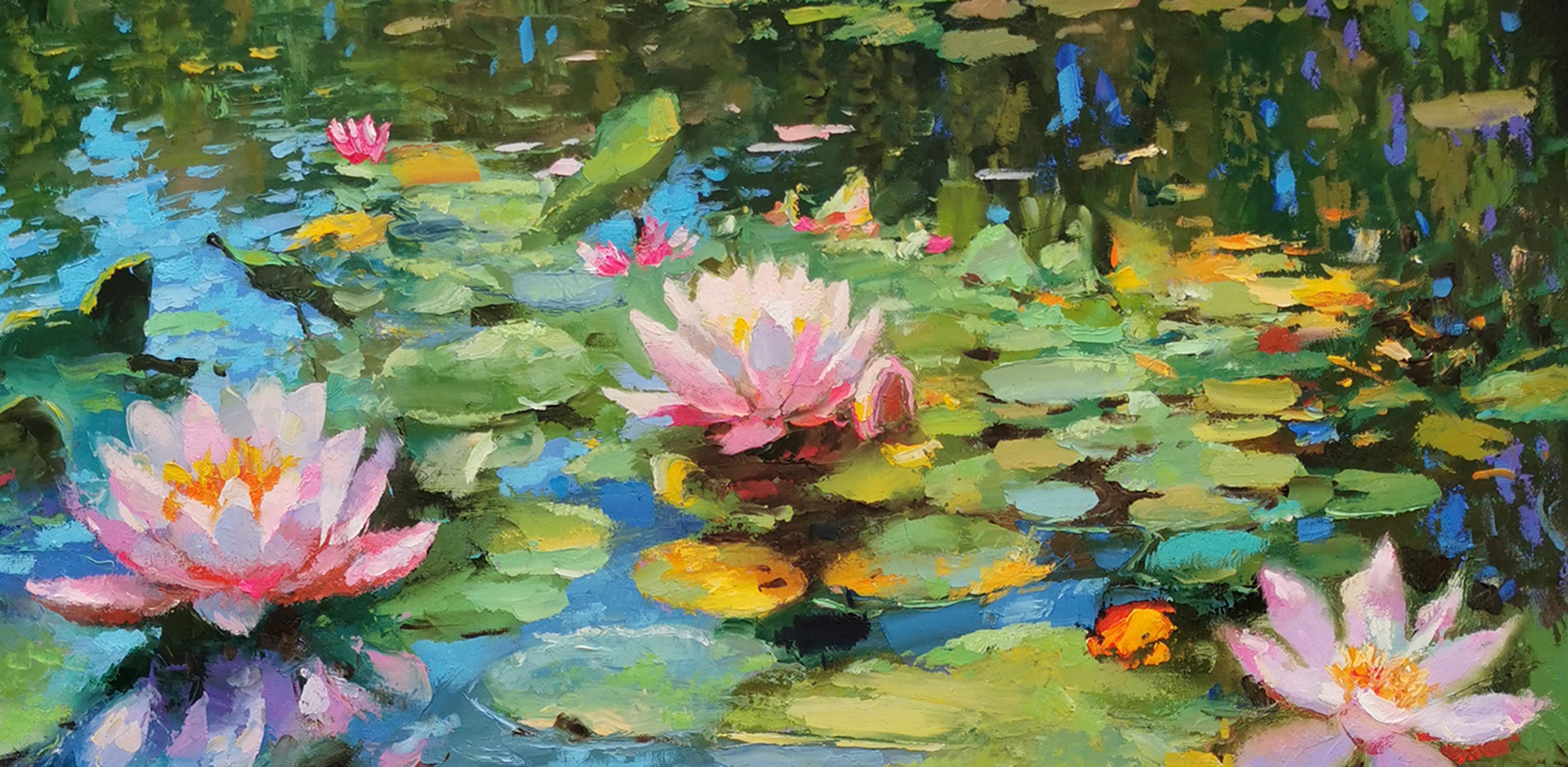 Blühende Seerosen 2 – Painting von Dmitry Spiros