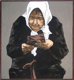 Portrait of a grandmother (reading)